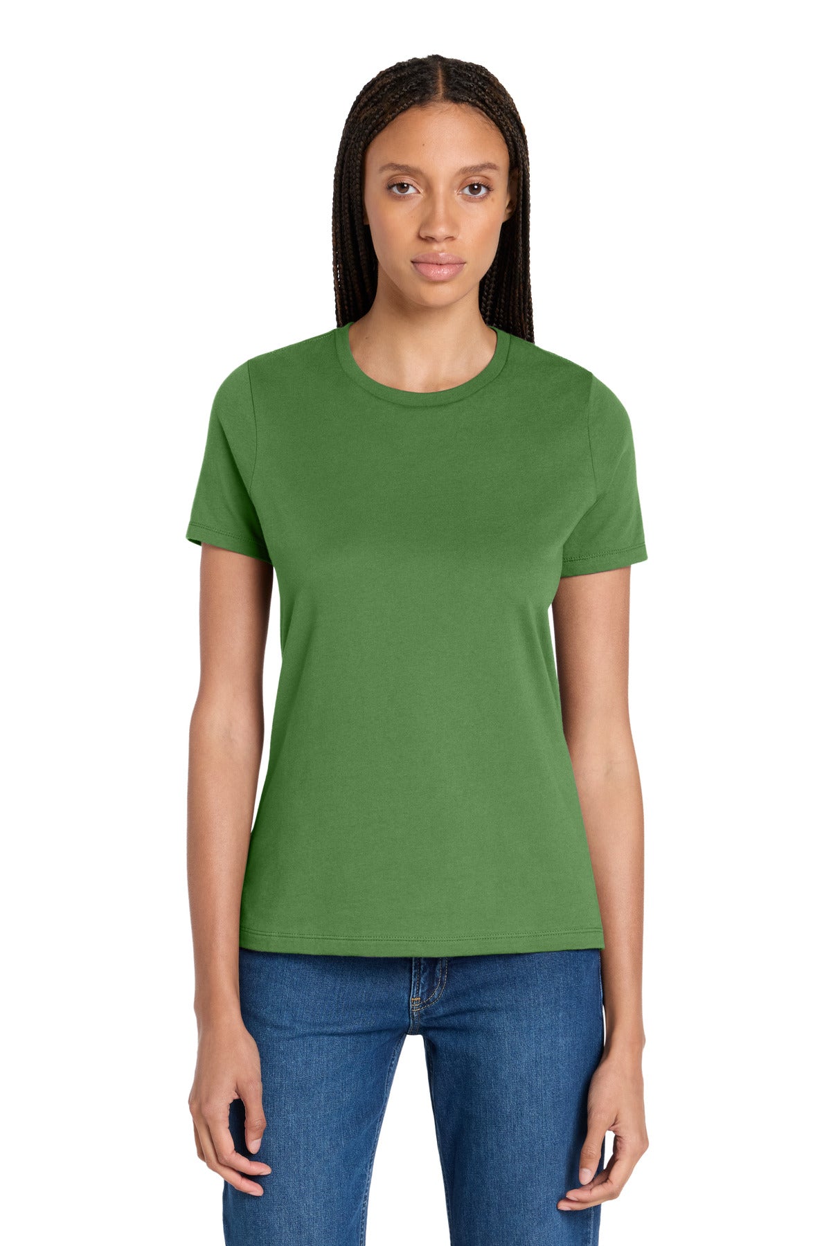 Custom logo BELLA+CANVAS ® Women's Relaxed Jersey Short Sleeve Tee. BC6400 in Leaf