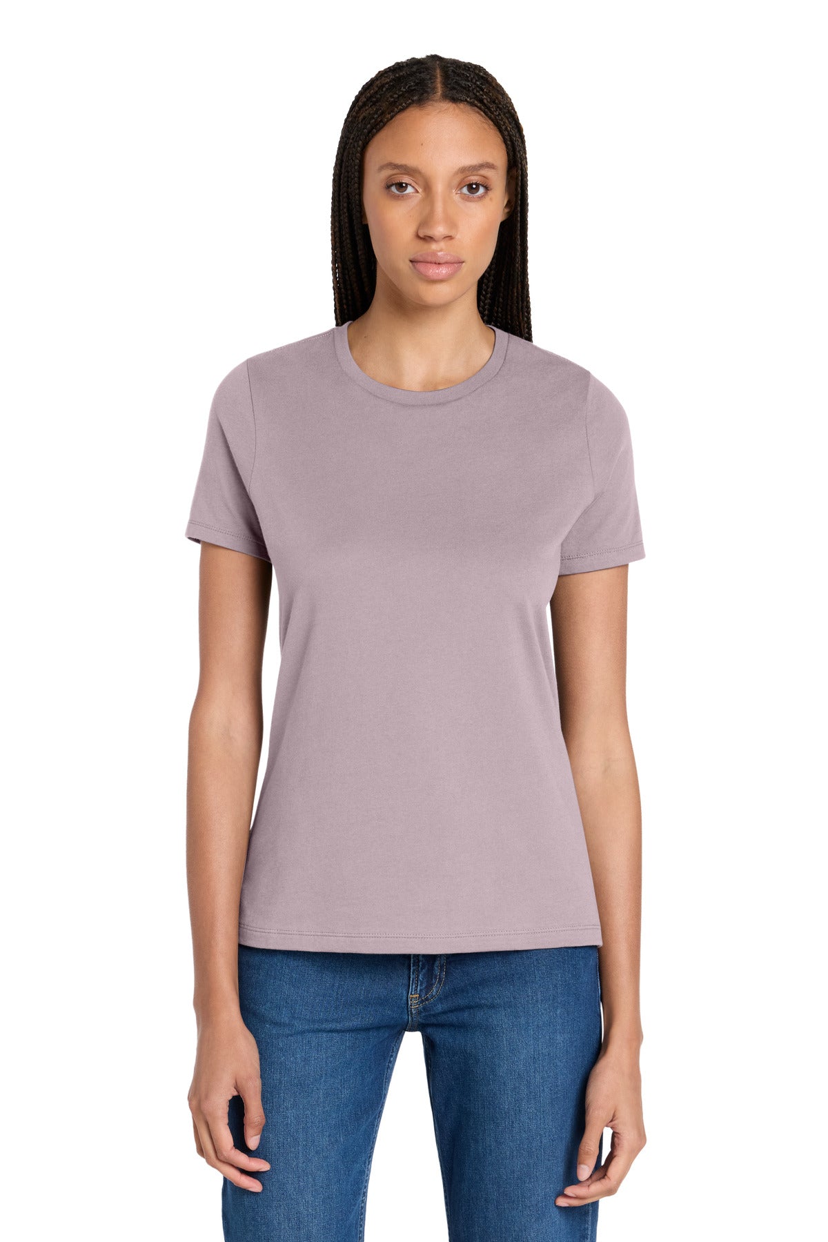 Custom logo BELLA+CANVAS ® Women's Relaxed Jersey Short Sleeve Tee. BC6400 in Light Violet