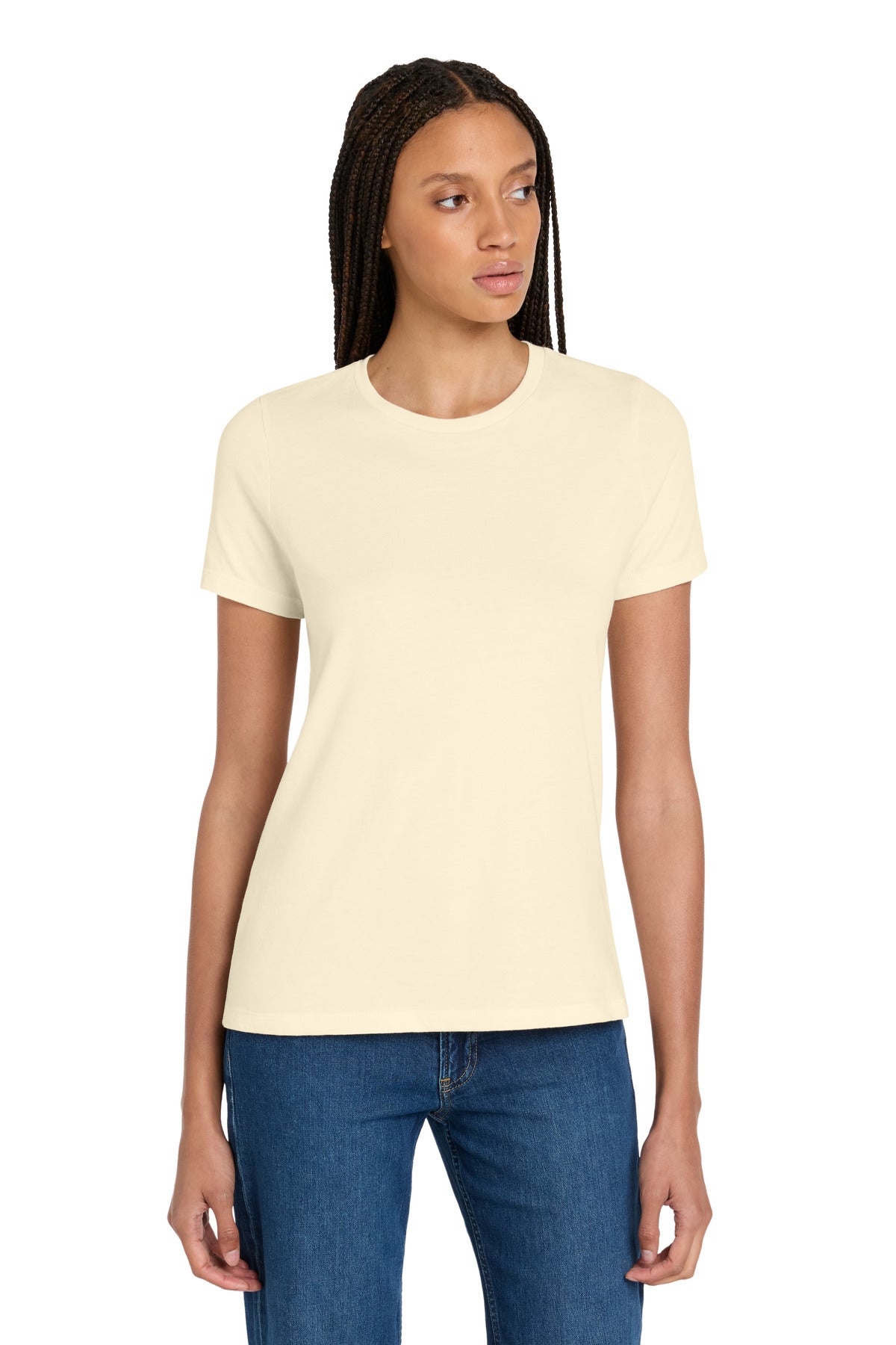 Custom logo BELLA+CANVAS ® Women's Relaxed Jersey Short Sleeve Tee. BC6400 in Natural