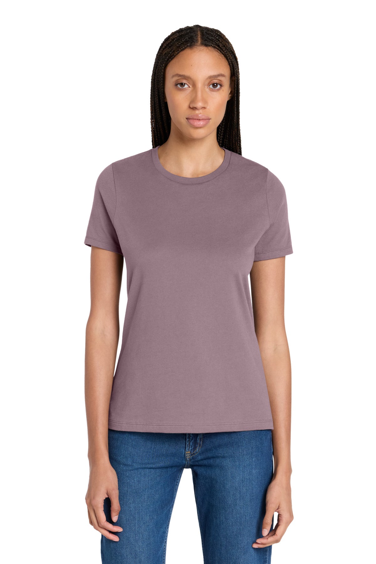 Custom logo BELLA+CANVAS ® Women's Relaxed Jersey Short Sleeve Tee. BC6400 in Orchid