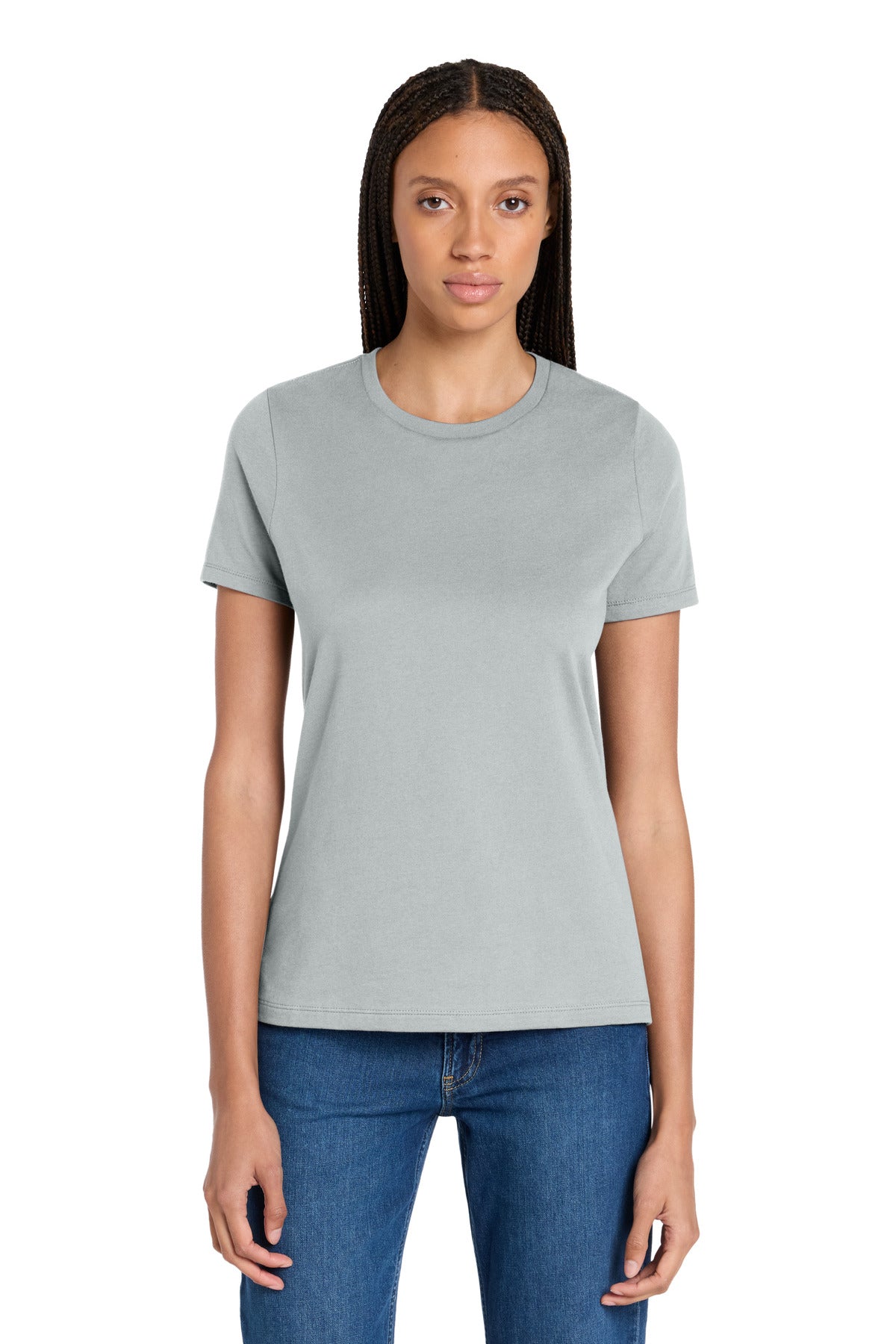 Custom logo BELLA+CANVAS ® Women's Relaxed Jersey Short Sleeve Tee. BC6400 in Solid Athletic Grey