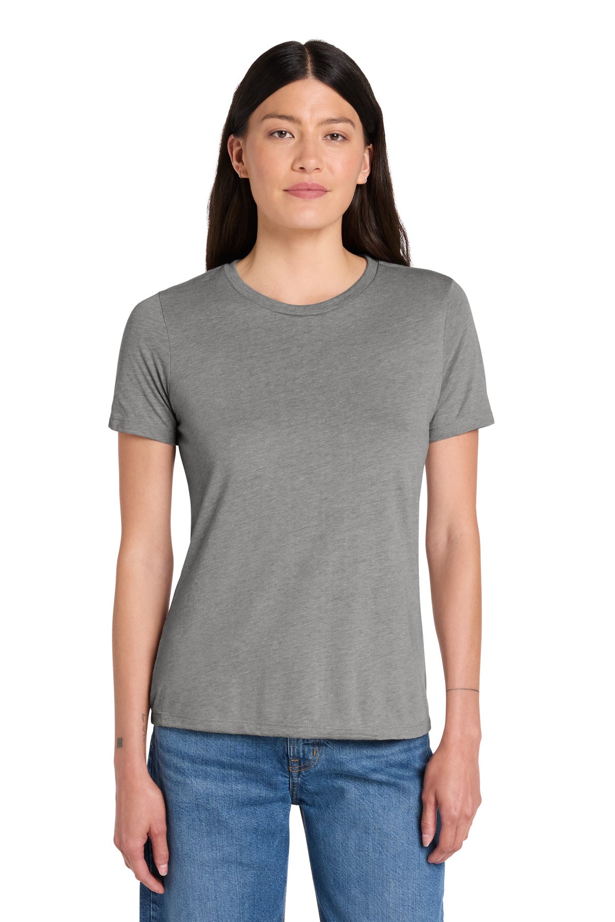 Custom logo BELLA+CANVAS® Women's Relaxed Triblend Tee BC6413 in Athletic Grey Triblend