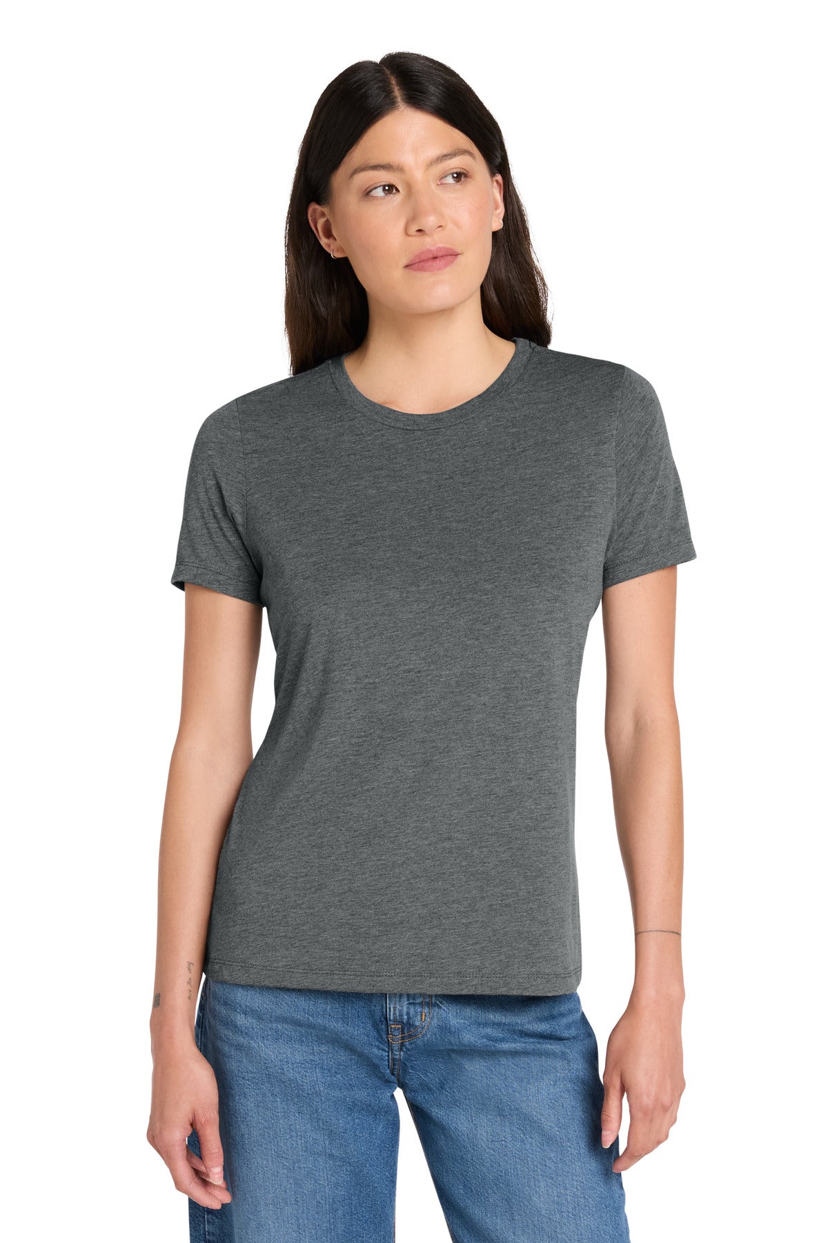 Custom logo BELLA+CANVAS® Women's Relaxed Triblend Tee BC6413 in Grey Triblend