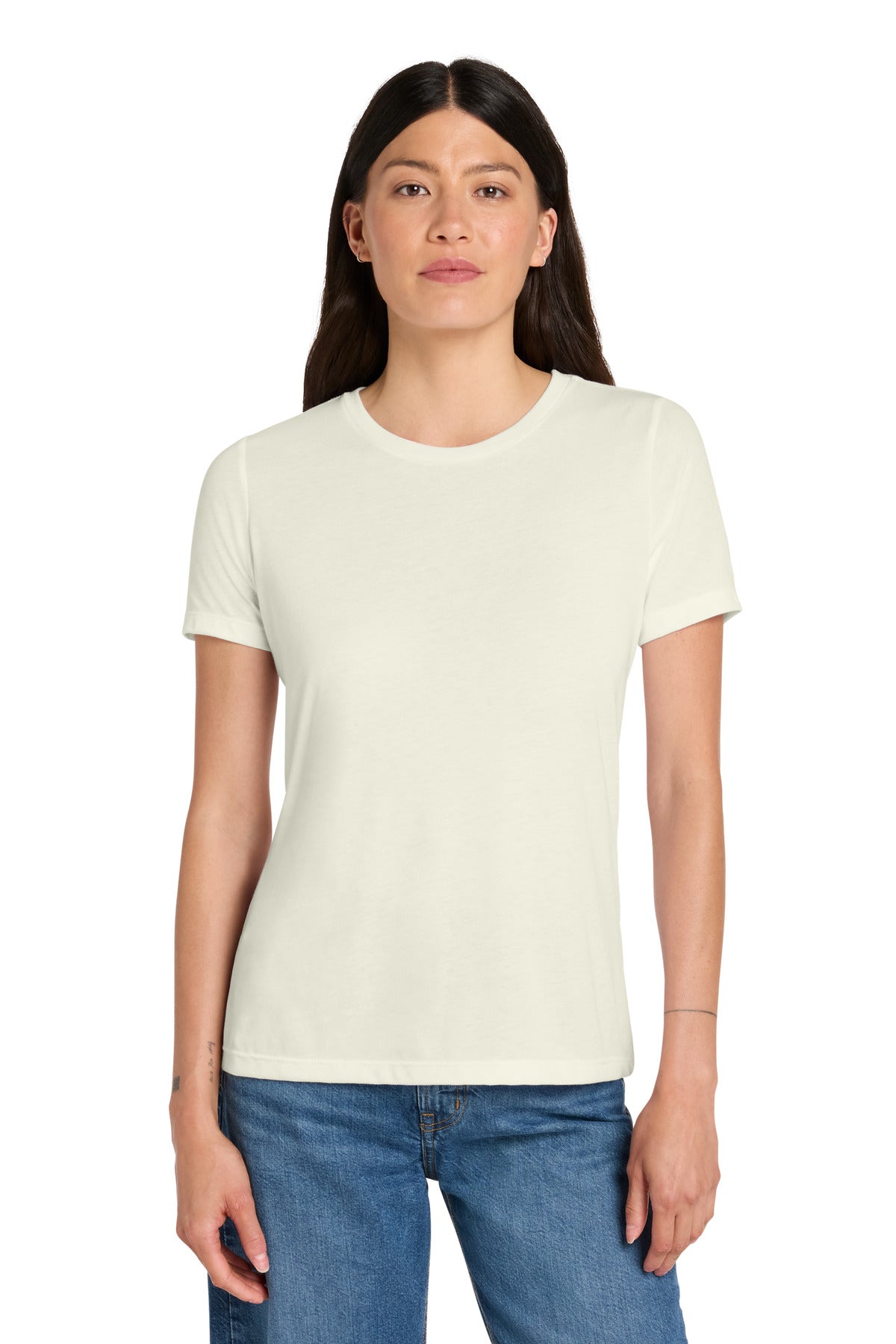 Custom logo BELLA+CANVAS® Women's Relaxed Triblend Tee BC6413 in Solid Natural Triblend