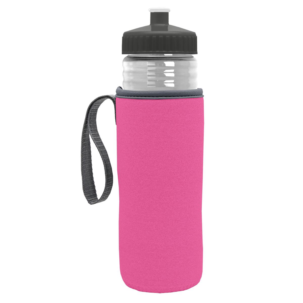 Custom logo Lifeguard Bottle with Push-Pull Lid and Insulated Caddy - 24 oz.