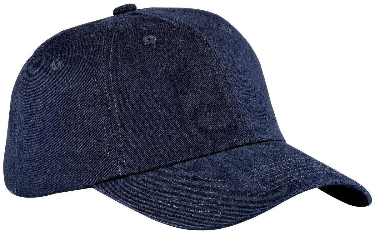 Custom logo Port Authority® Unstructured Brushed Twill Cap.  BTU in Navy