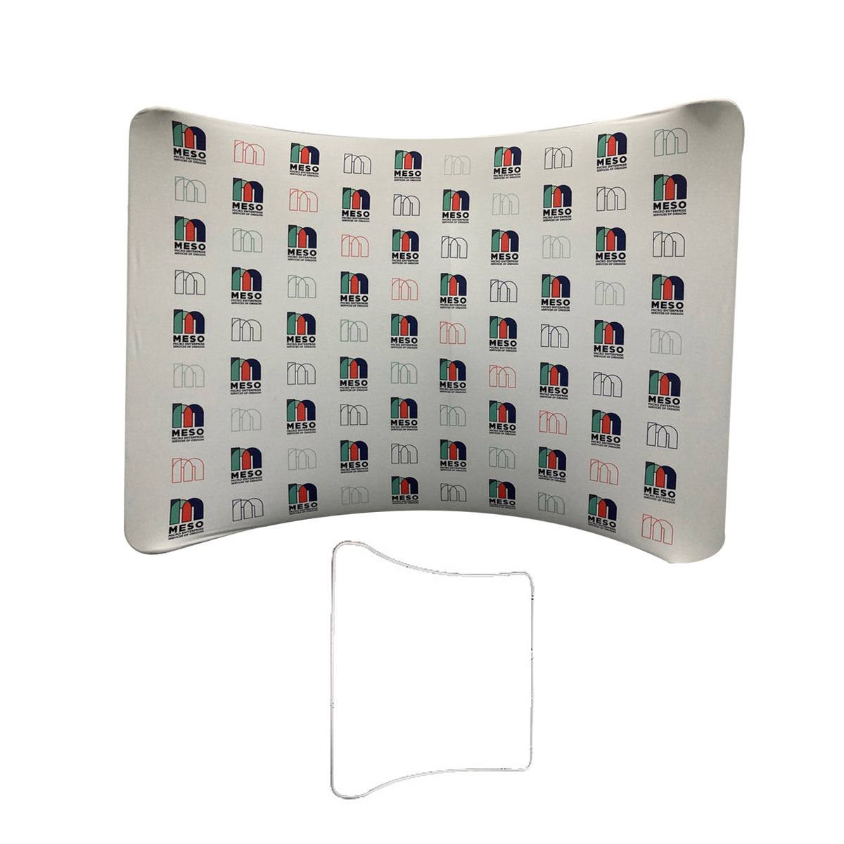 Custom logo 10' Curved Tension Fabric Display