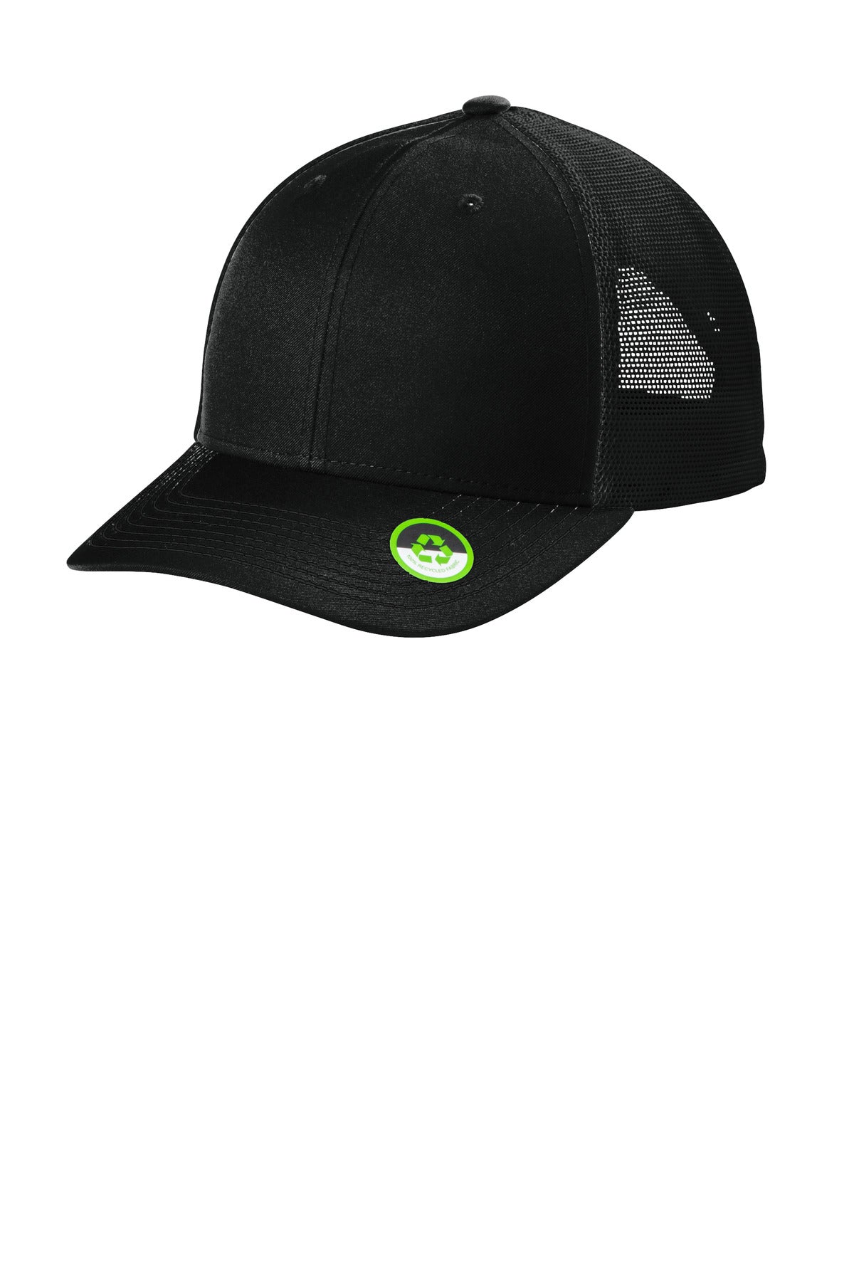 Custom logo Port Authority® Eco Snapback Trucker Cap C402ECO in Deep Black