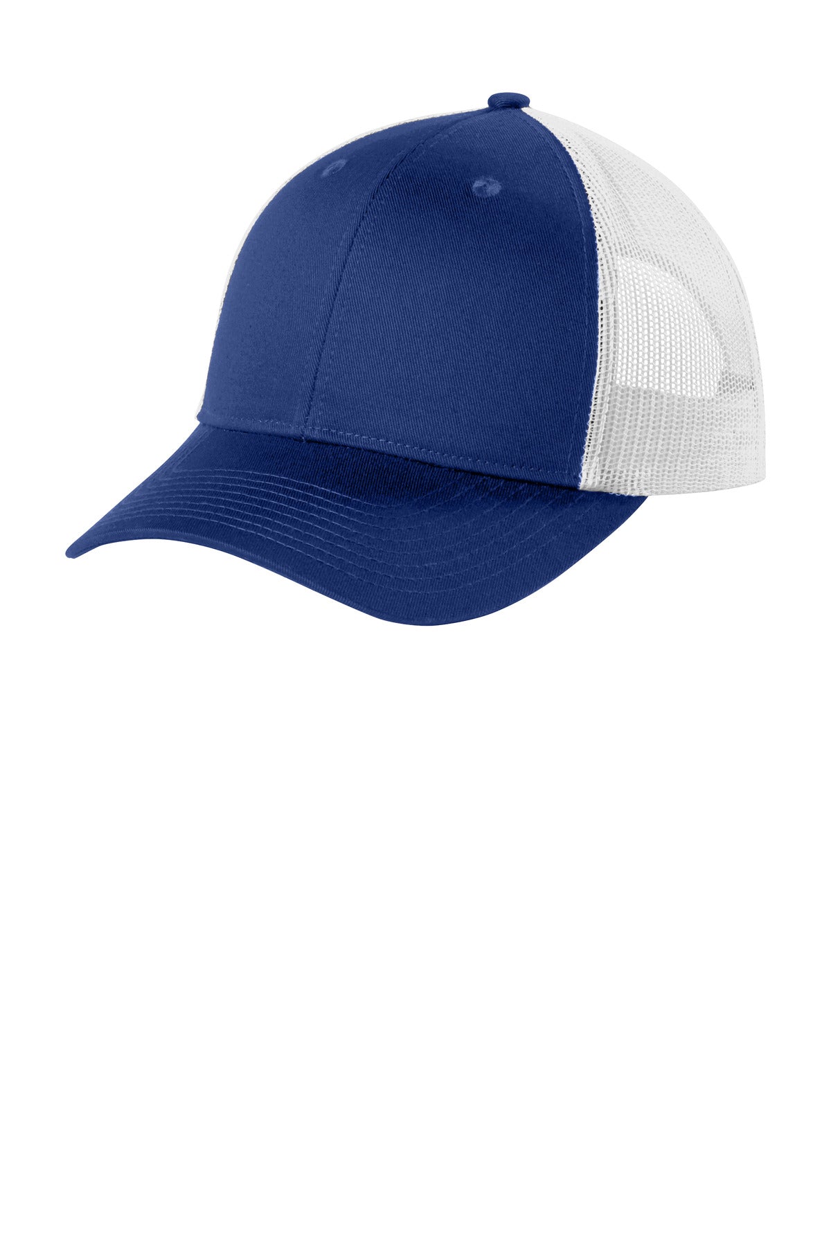 Custom logo Port Authority ® Low-Profile Snapback Trucker Cap C402LP in Patriot Blue/ White