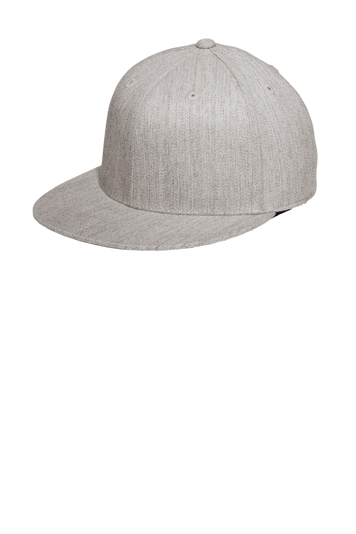 Custom logo Port Authority® Flexfit 210® Flat Bill Cap. C808 in Heather Grey