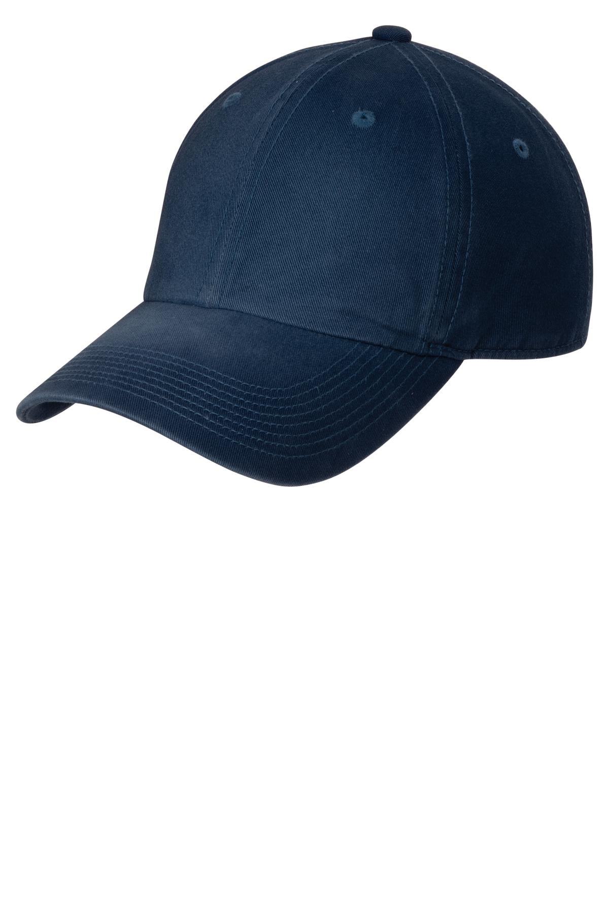Custom logo Port Authority® Spray Wash Cap. C811 in Navy