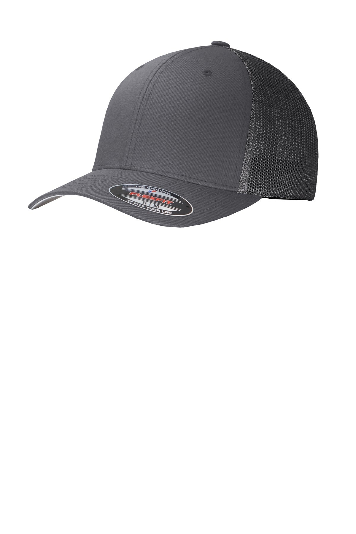 Custom logo Port Authority® Flexfit® Mesh Back Cap. C812 in Graphite/ Graphite