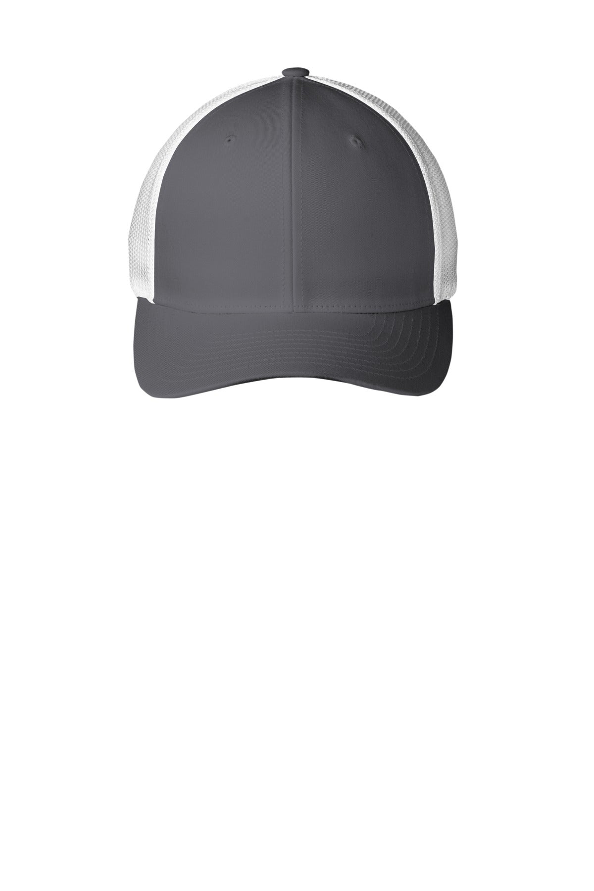 Custom logo Port Authority® Flexfit® Mesh Back Cap. C812 in Graphite/ White