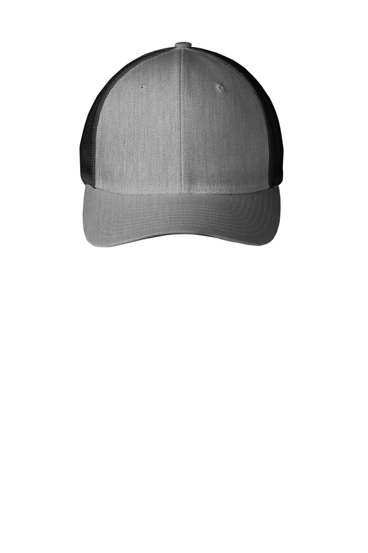Custom logo Port Authority® Flexfit® Mesh Back Cap. C812 in Heather Grey/ Black