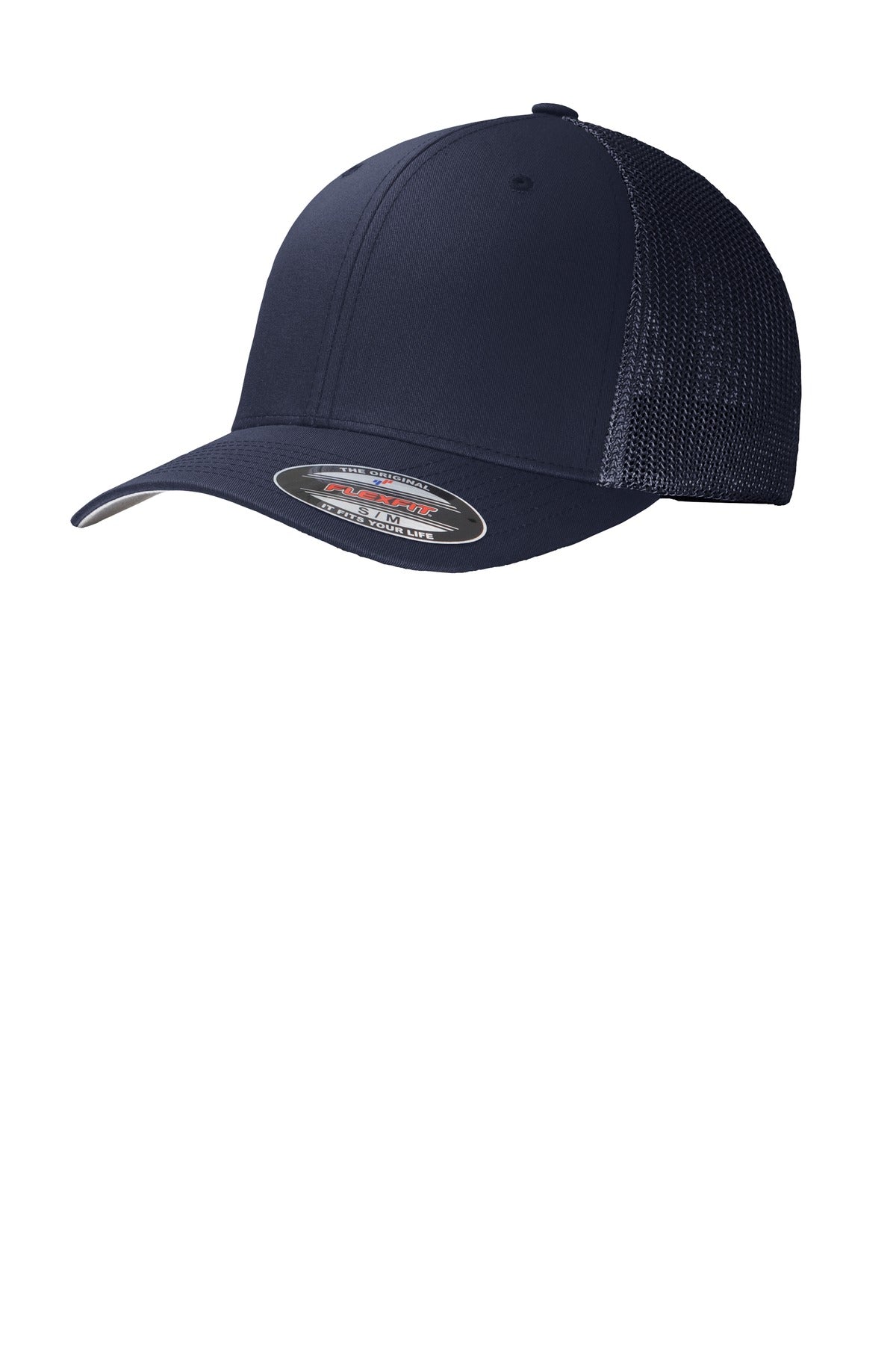 Custom logo Port Authority® Flexfit® Mesh Back Cap. C812 in True Navy/ True Navy