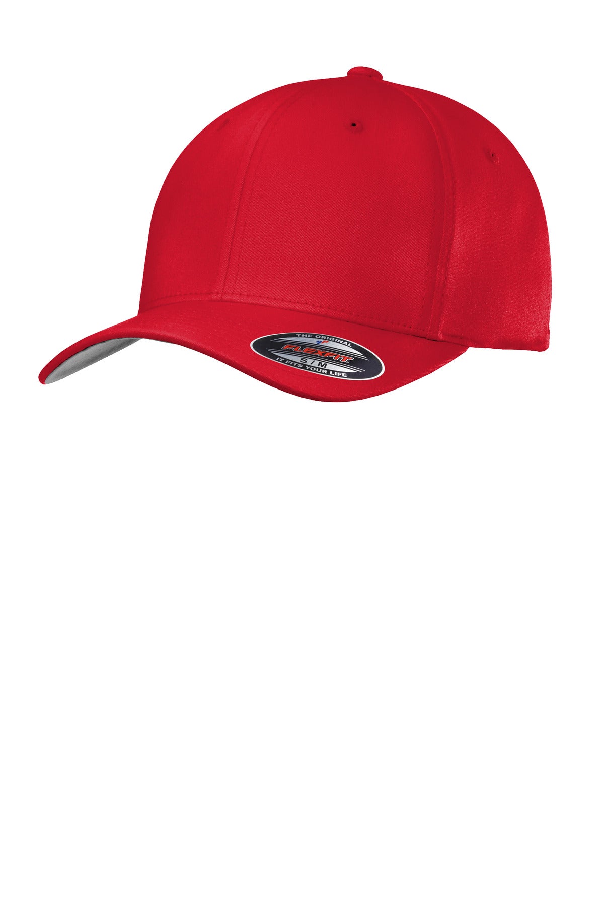 Custom logo Port Authority® Flexfit® Cotton Twill Cap. C813 in True Red