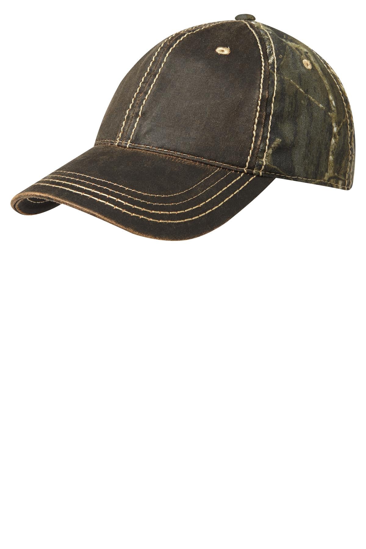 Custom logo Port Authority® Pigment Print Camouflage Cap. C819 in Mossy Oak New Break-Up
