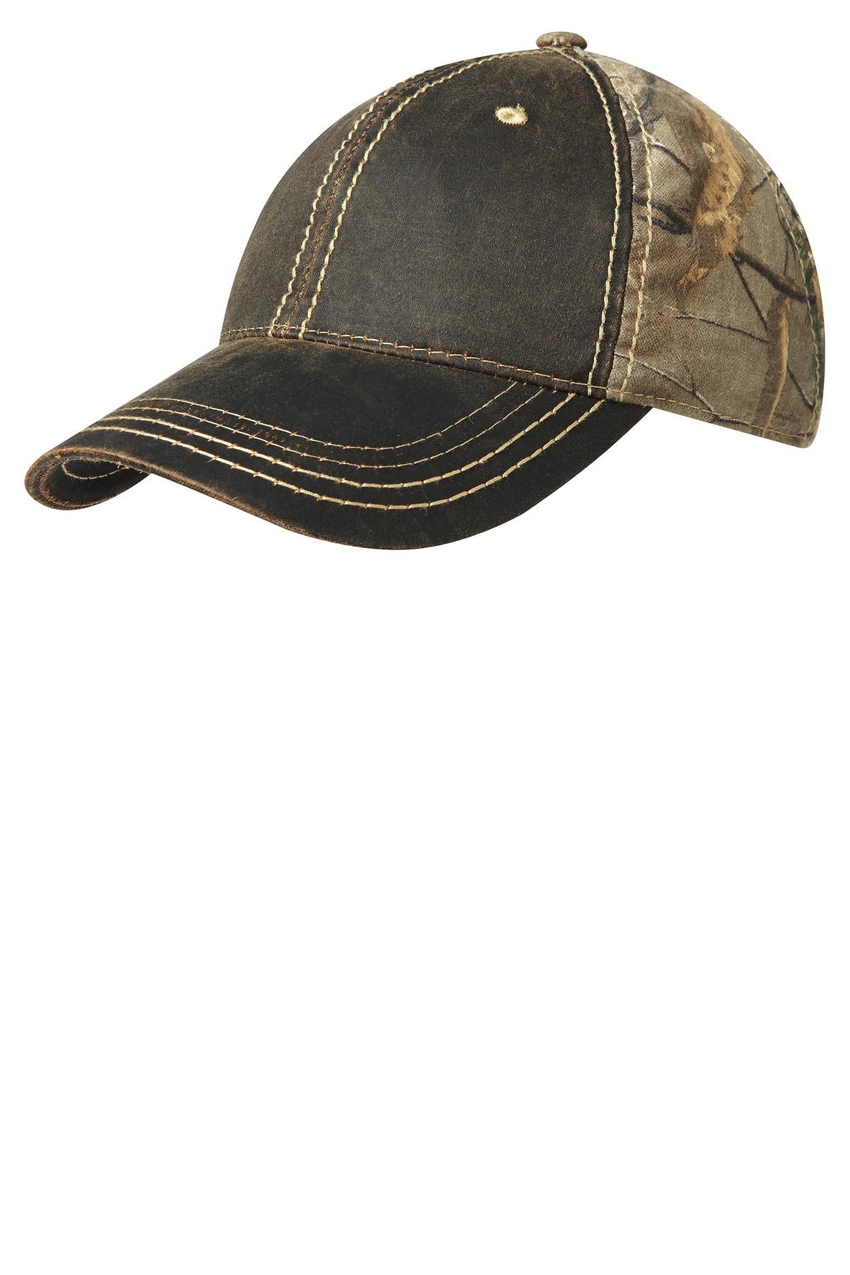 Custom logo Port Authority® Pigment Print Camouflage Cap. C819 in Realtree Xtra
