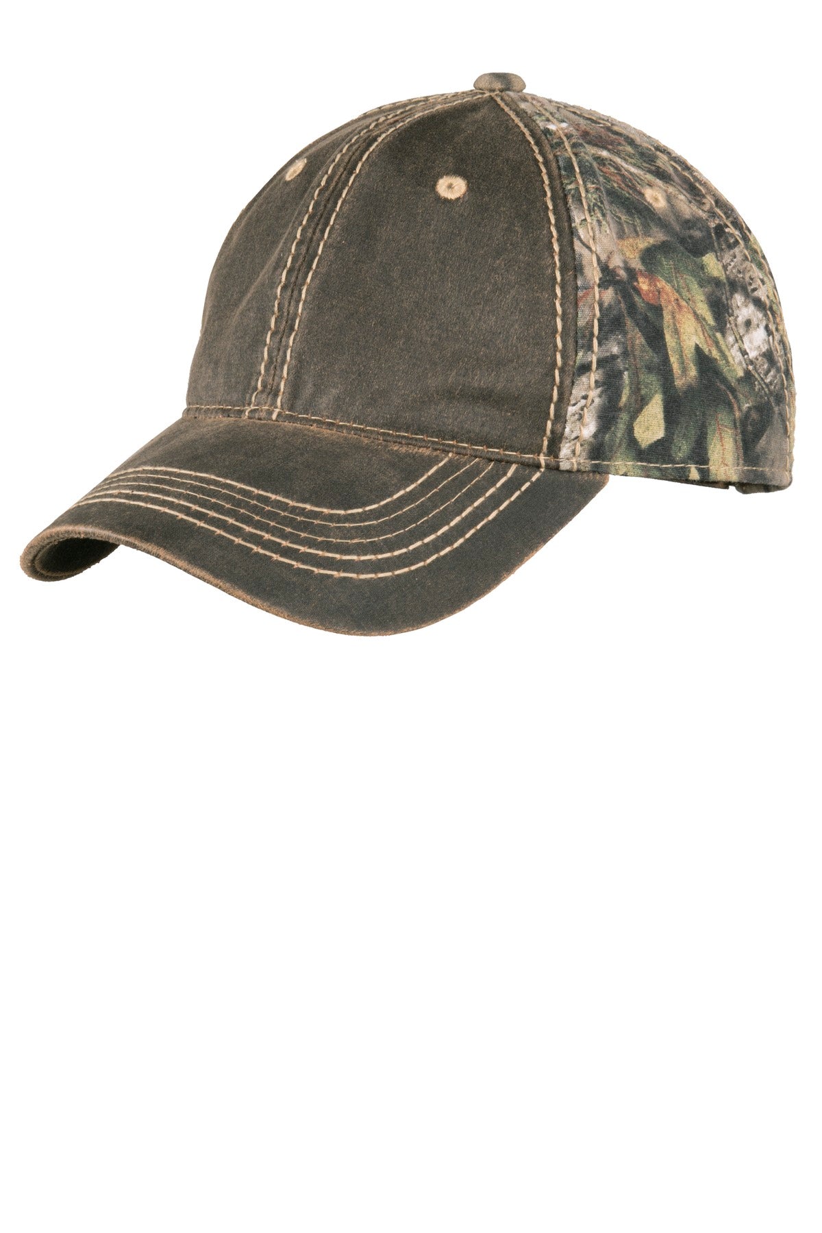 Custom logo Port Authority® Pigment Print Camouflage Cap. C819 in Mossy Oak Break-Up Country