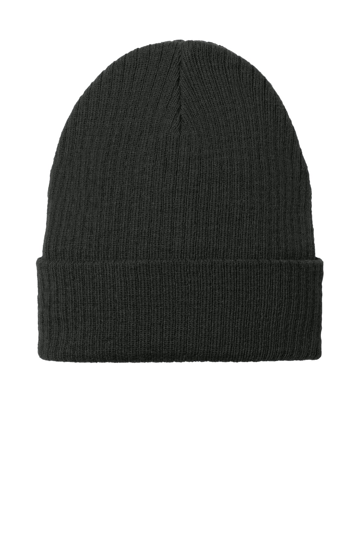 Custom logo Port Authority® C-FREE® Recycled Beanie C880 in Deep Black