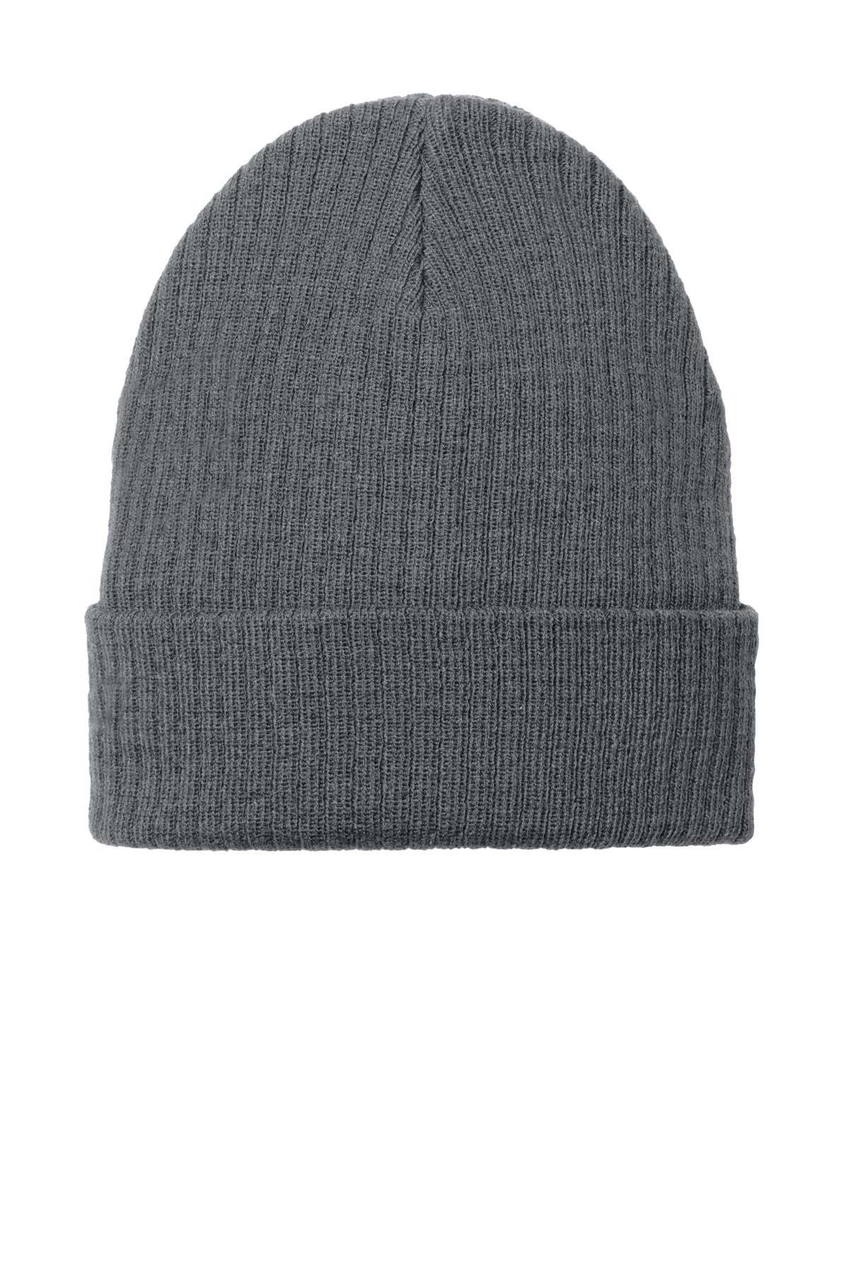 Custom logo Port Authority® C-FREE® Recycled Beanie C880 in Grey Steel