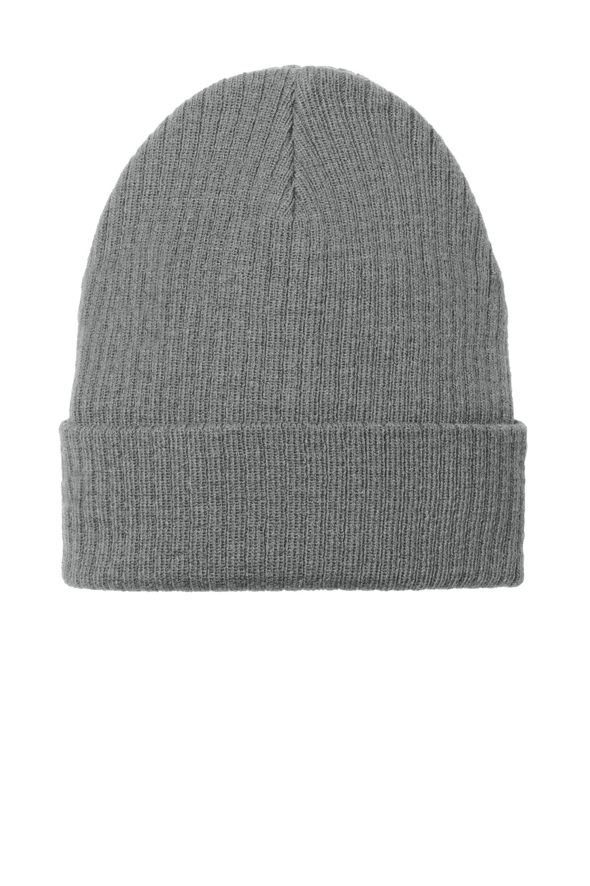 Custom logo Port Authority® C-FREE® Recycled Beanie C880 in Smoke Grey