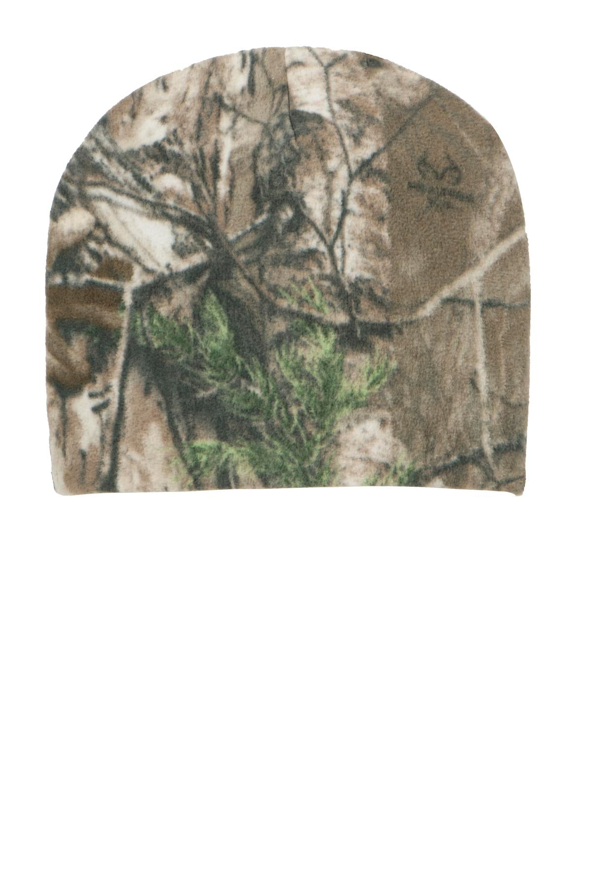 Custom logo Port Authority® Camouflage Fleece Beanie. C901 in Realtree Xtra