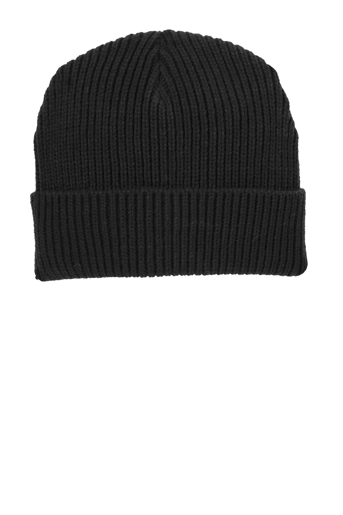 Custom logo Port Authority® Watch Cap. C908 in Black