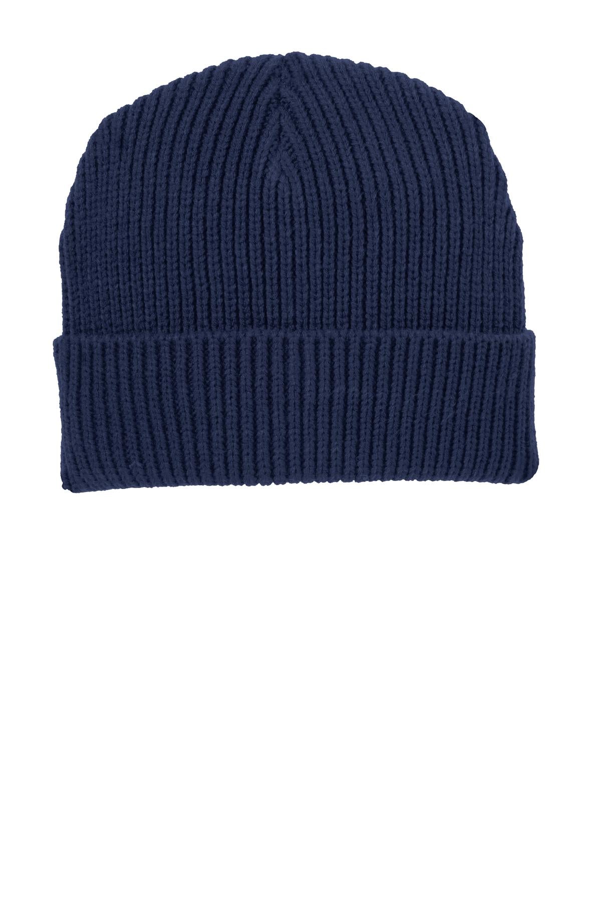 Custom logo Port Authority® Watch Cap. C908 in Navy