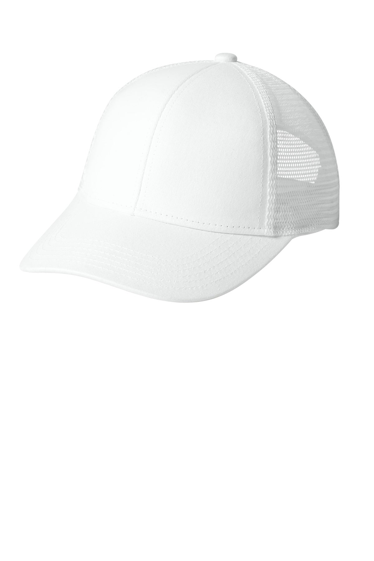 Custom logo Port Authority® Adjustable Mesh Back Cap. C911 in White