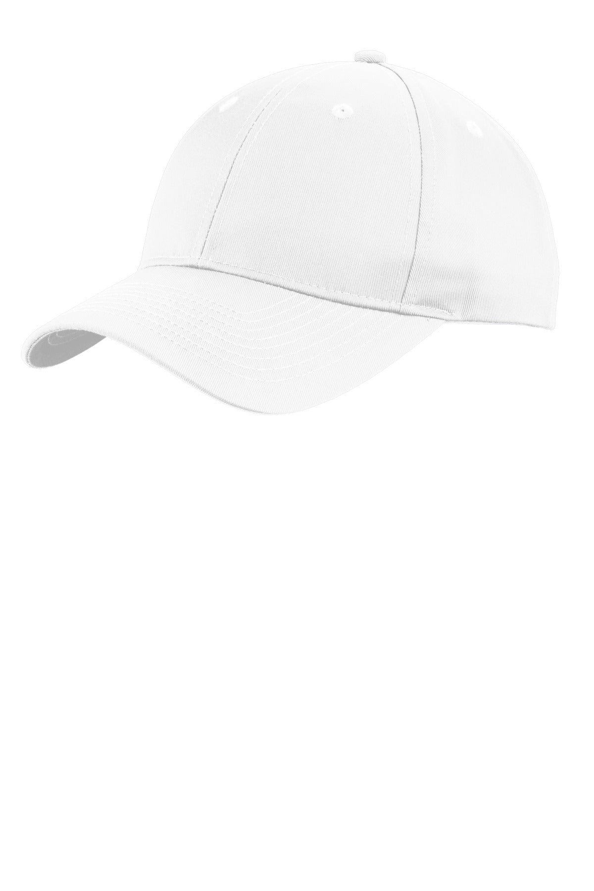 Custom logo Port Authority® Uniforming Twill Cap. C913 in White