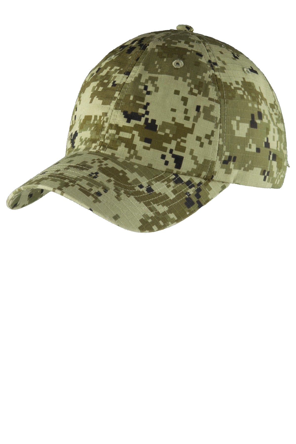Custom logo Port Authority® Digital Ripstop Camouflage Cap. C925 in Green Camo