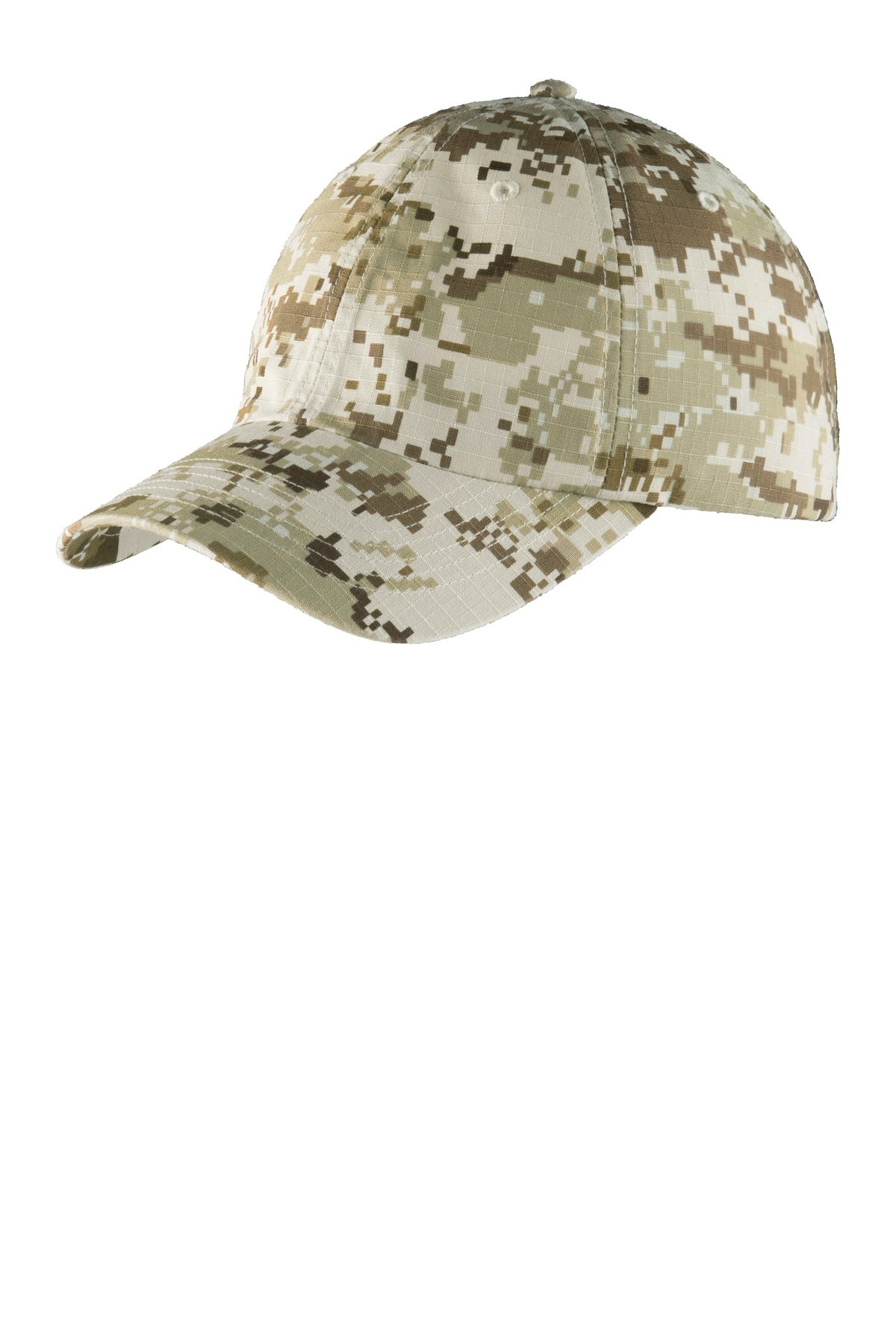 Custom logo Port Authority® Digital Ripstop Camouflage Cap. C925 in Sand Camo