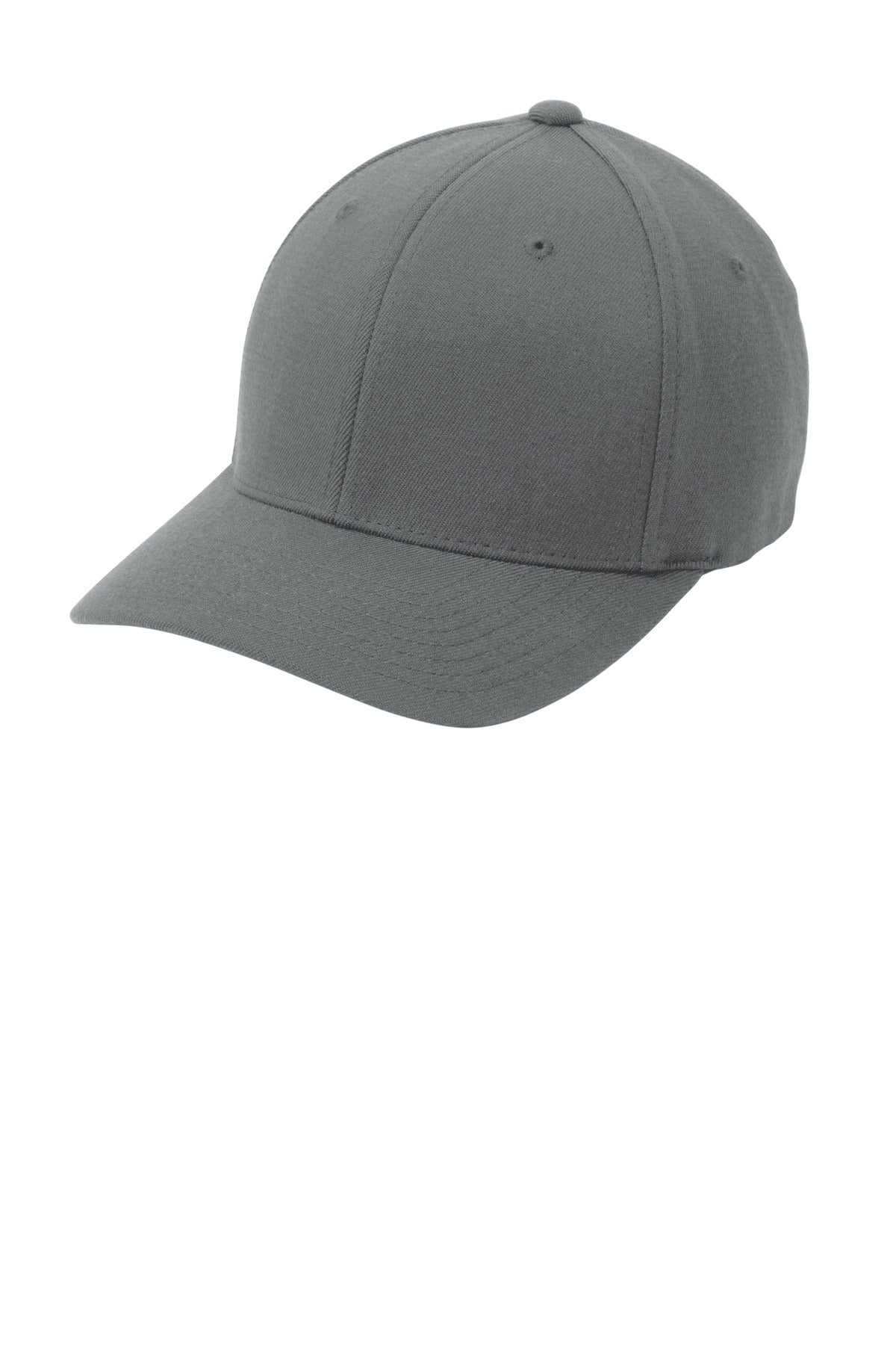 Custom logo Port Authority® Flexfit® Wool Blend Cap. C928 in Grey