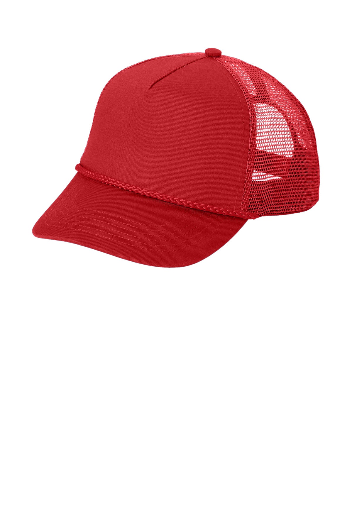 Custom logo Port Authority® 5-Panel Snapback Cap. C932 in Red