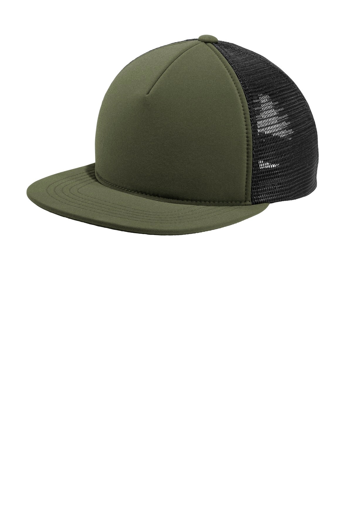 Custom logo Port Authority ® Flexfit 110 ® Foam Outdoor Cap. C937 in Army Green/ Black