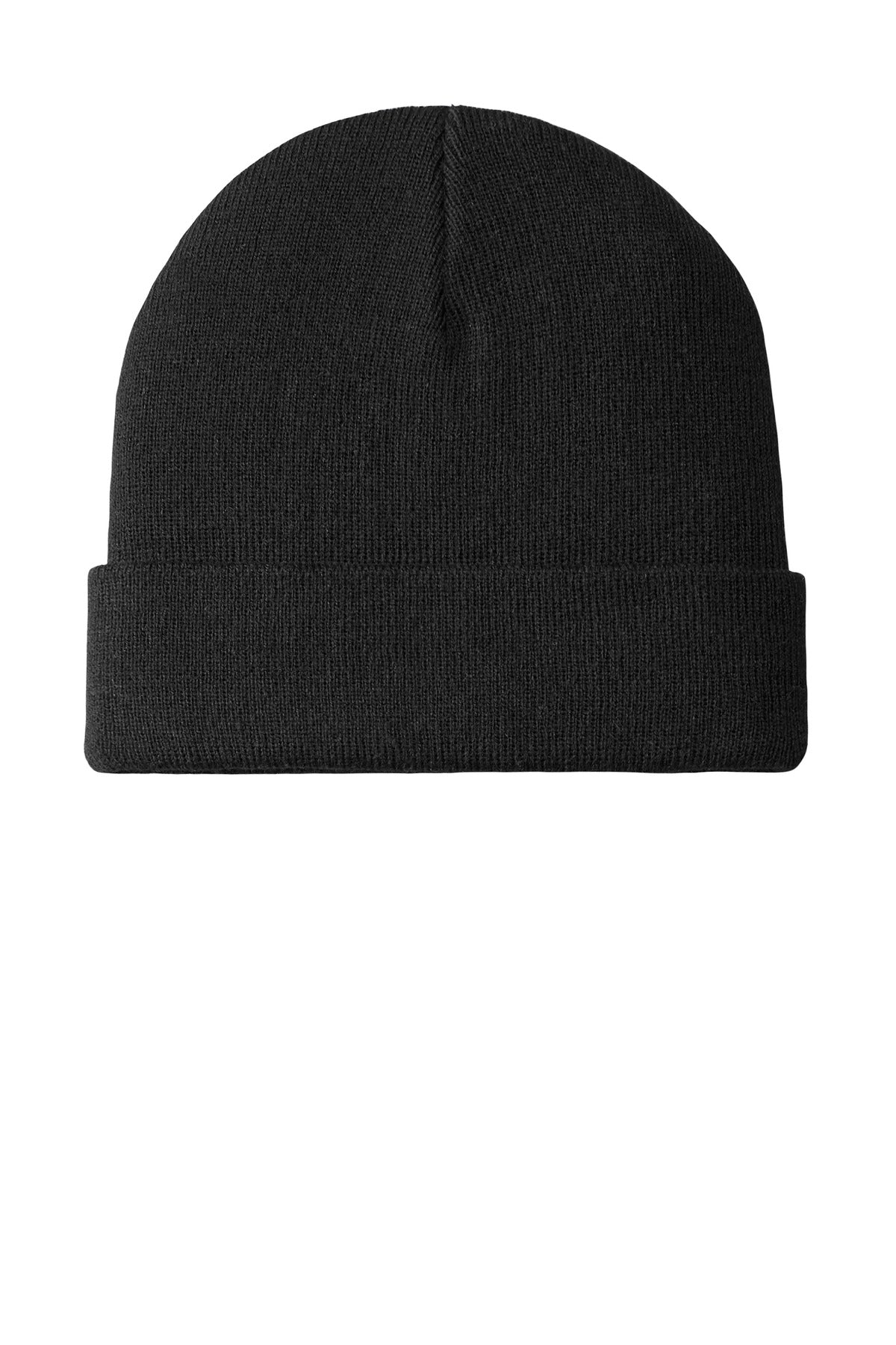Custom logo Port Authority ® Knit Cuff Beanie C939 in Black