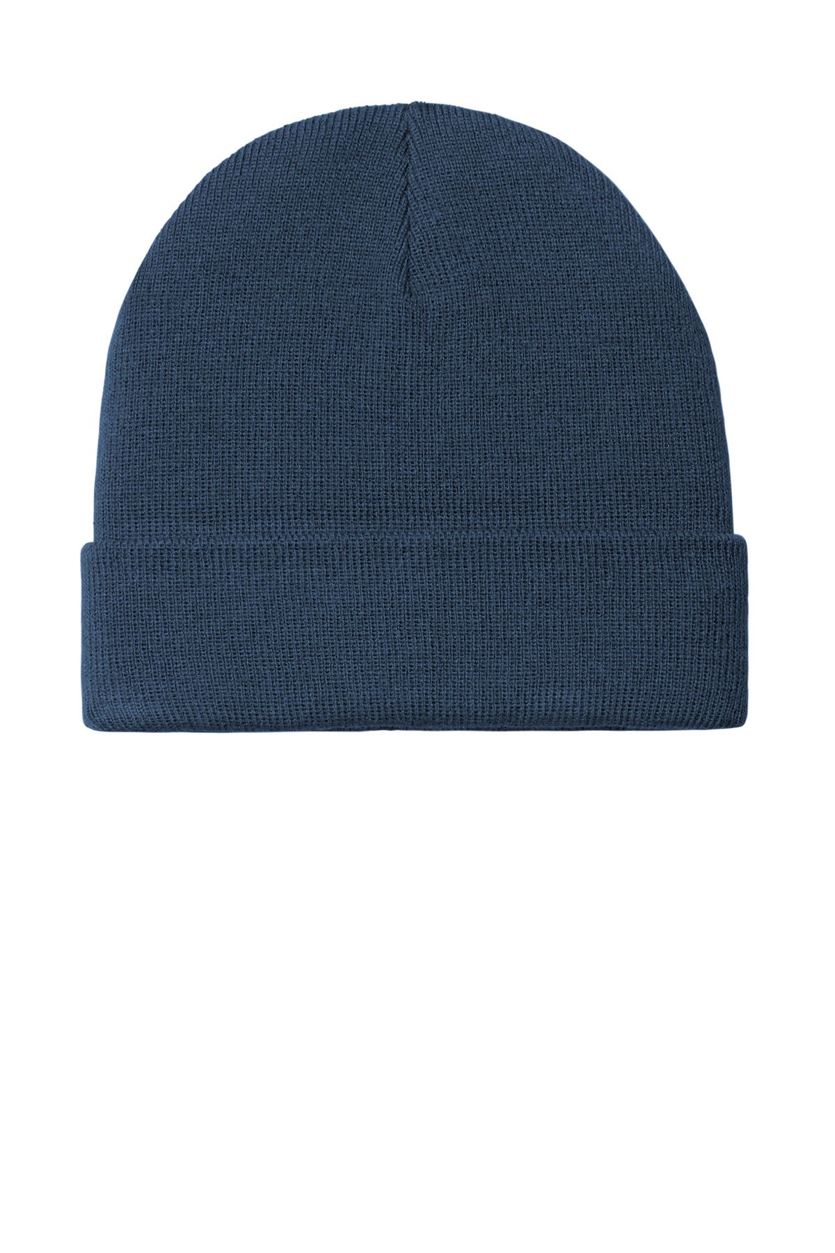 Custom logo Port Authority ® Knit Cuff Beanie C939 in Dress Blue Navy