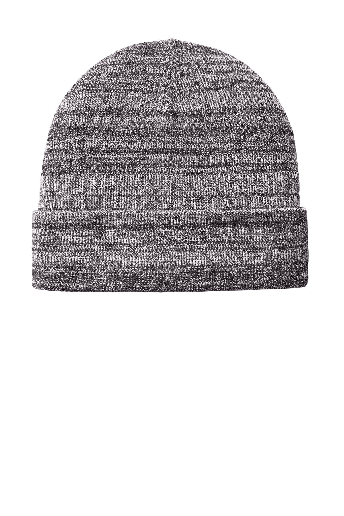 Custom logo Port Authority ® Knit Cuff Beanie C939 in Grey Heather