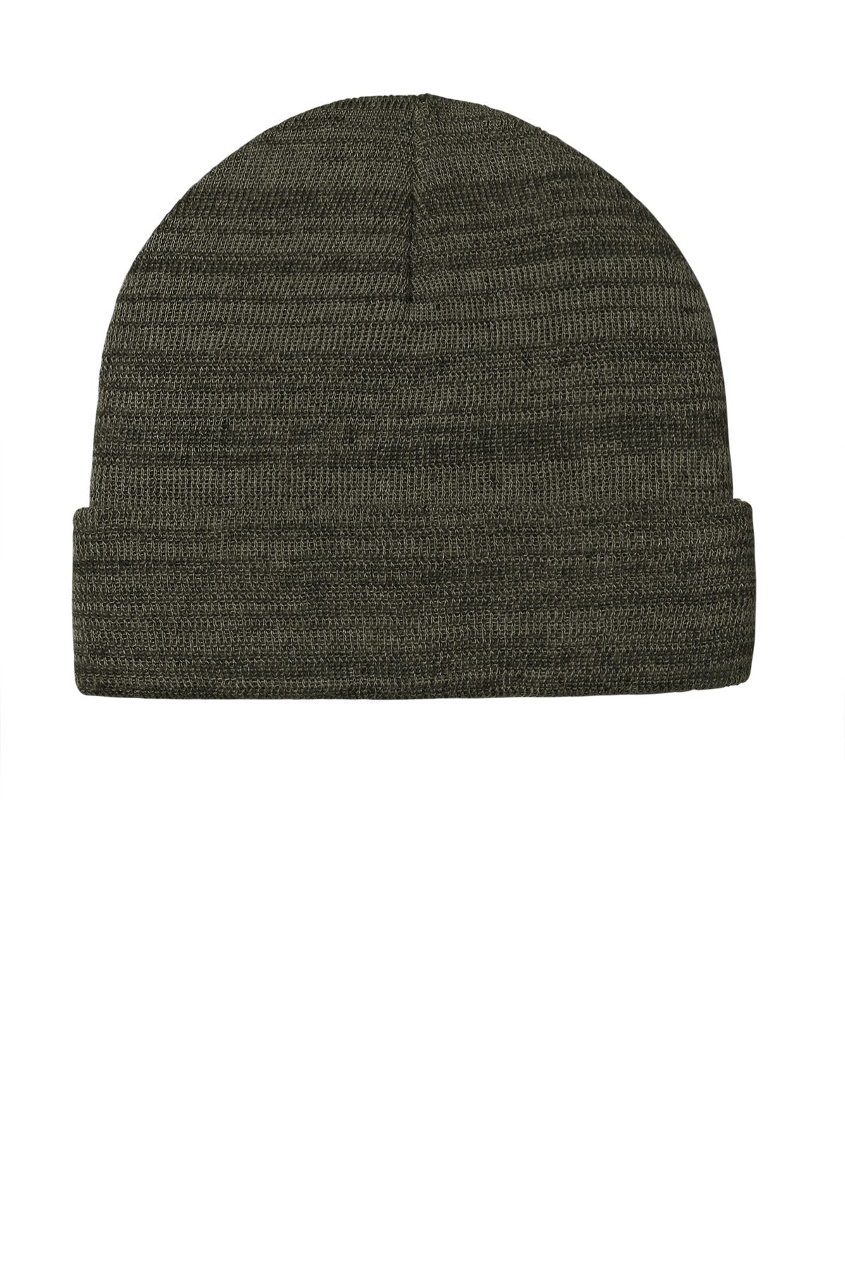 Custom logo Port Authority ® Knit Cuff Beanie C939 in Olive Green Heather