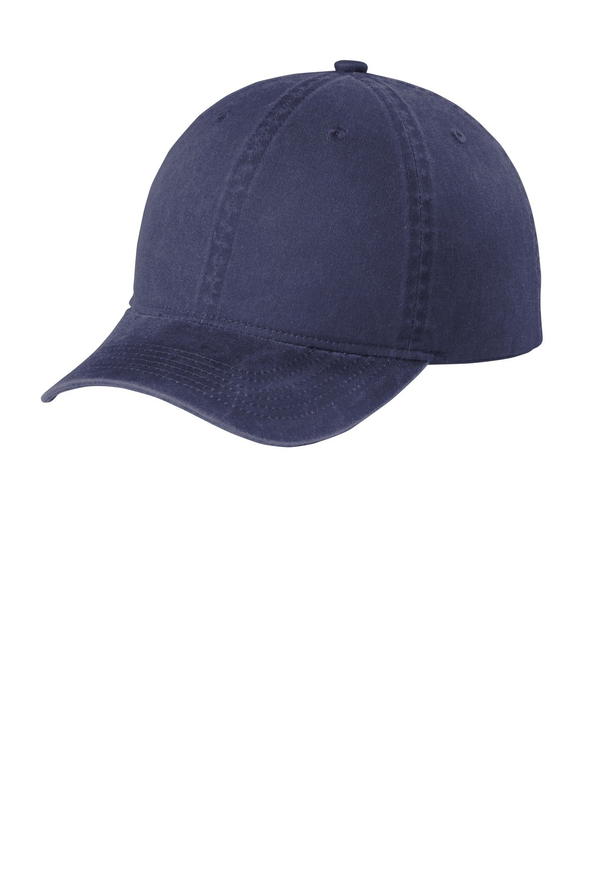Custom logo Port Authority ® Beach Wash ® Cap. C942 in Denim Blue
