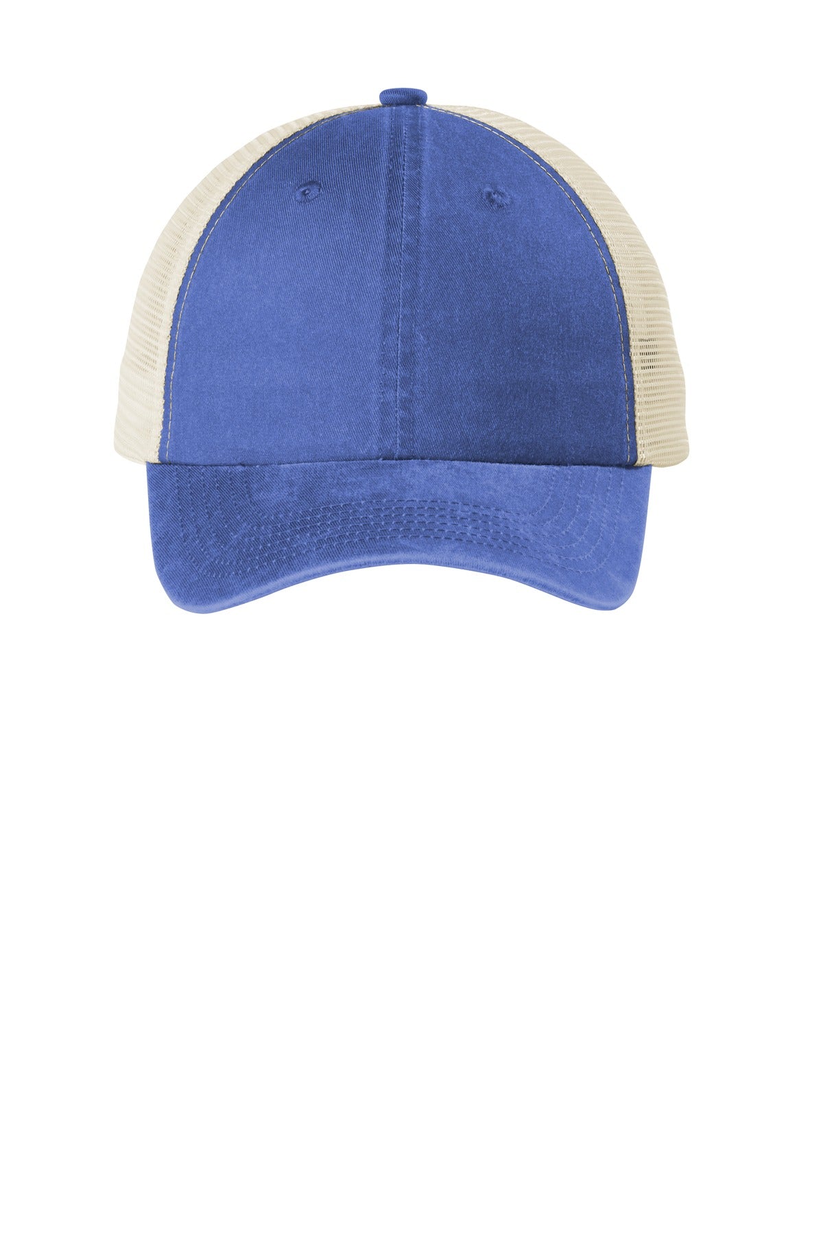 Custom logo Port Authority ® Beach Wash ® Mesh Back Cap. C943 in Blue Moon/ Stone