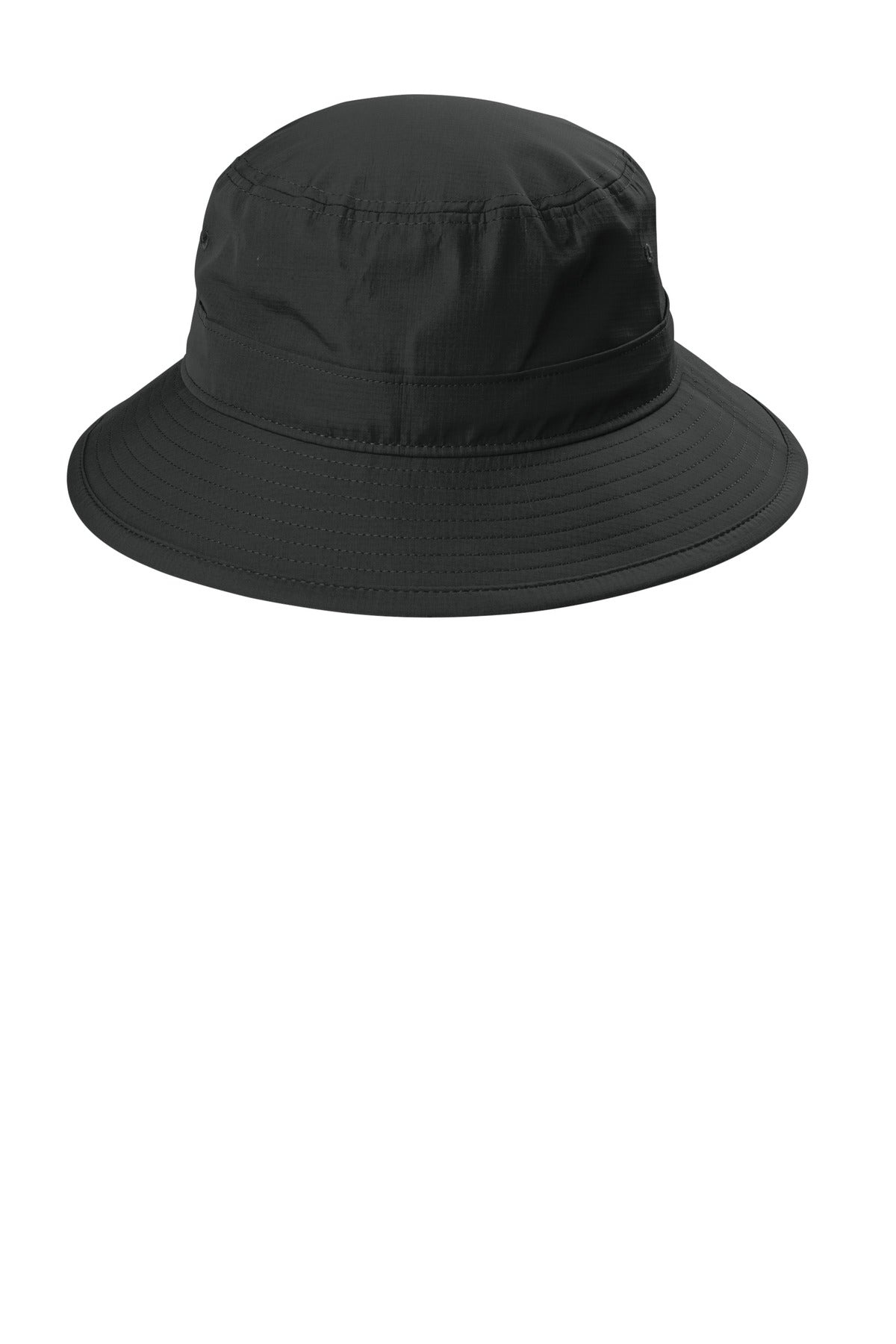 Custom logo Port Authority® Outdoor UV Bucket Hat C948 in Black