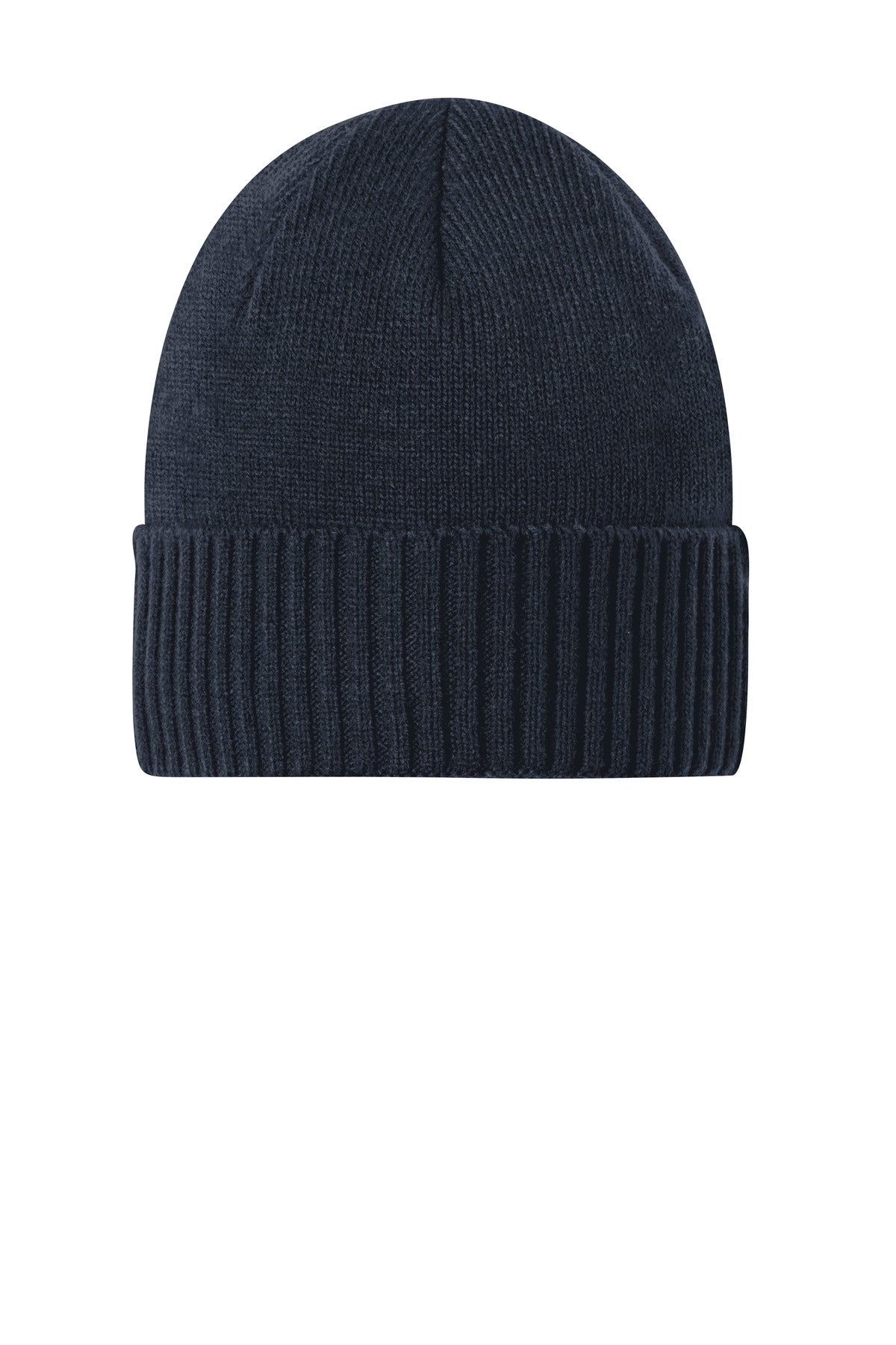 Custom logo Port Authority® Rib Knit Cuff Beanie C951 in River Blue Navy
