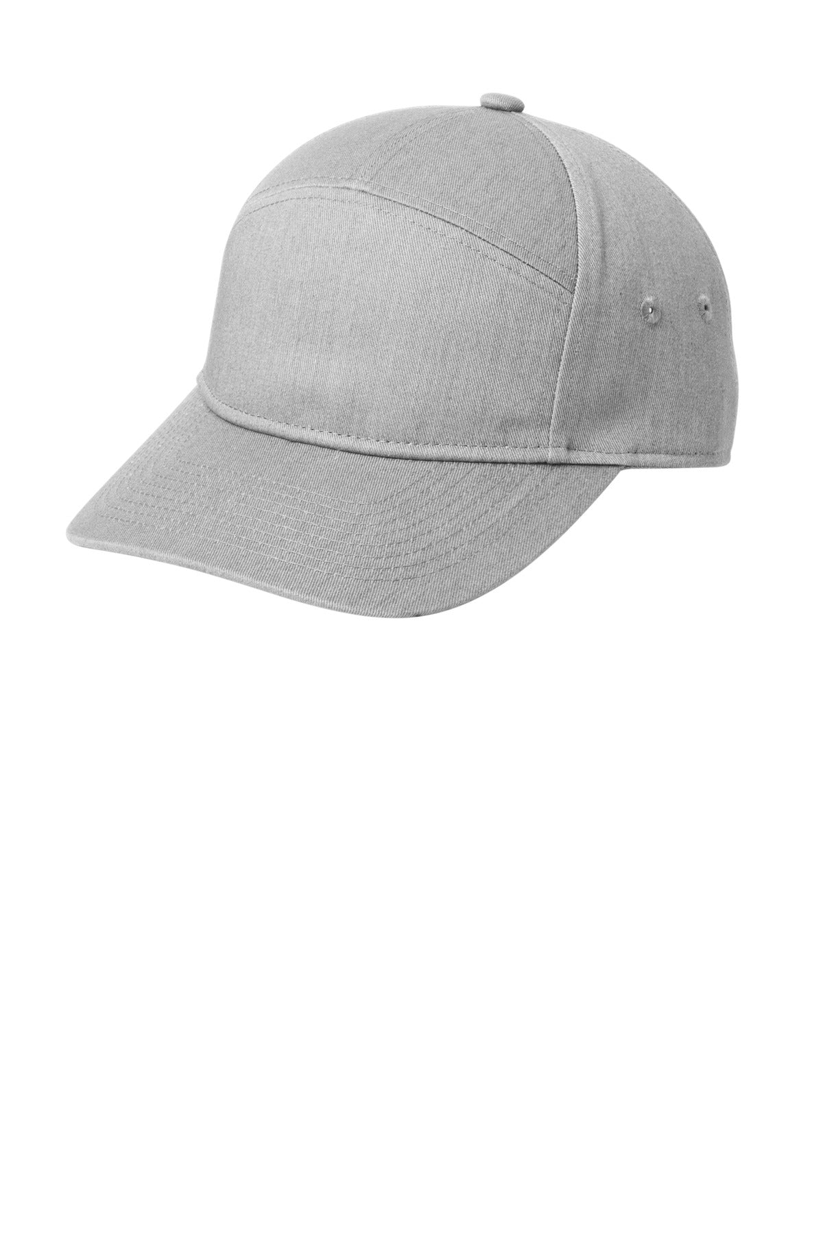 Custom logo Port Authority® 7-Panel Cap C964 in Heather Grey