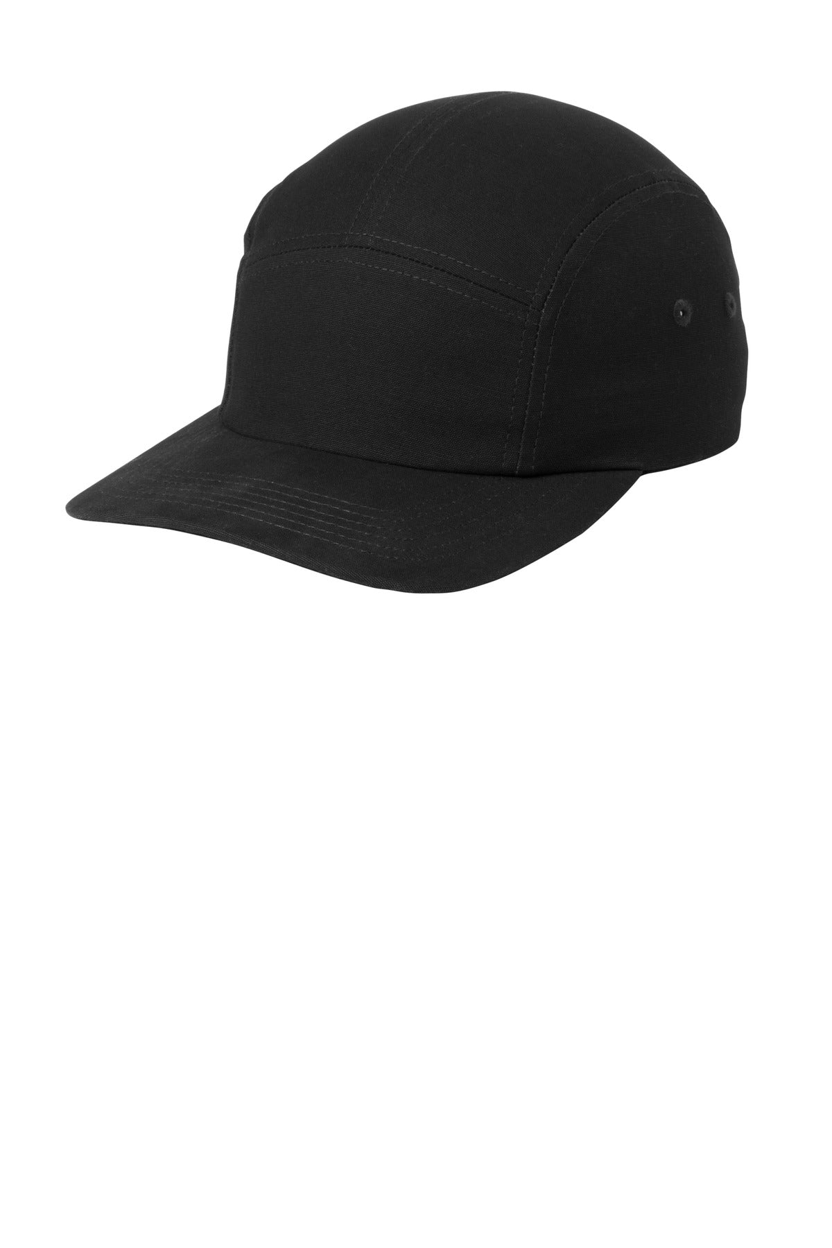 Custom logo Port Authority® Brushed Cotton Camper Cap C970 in Black