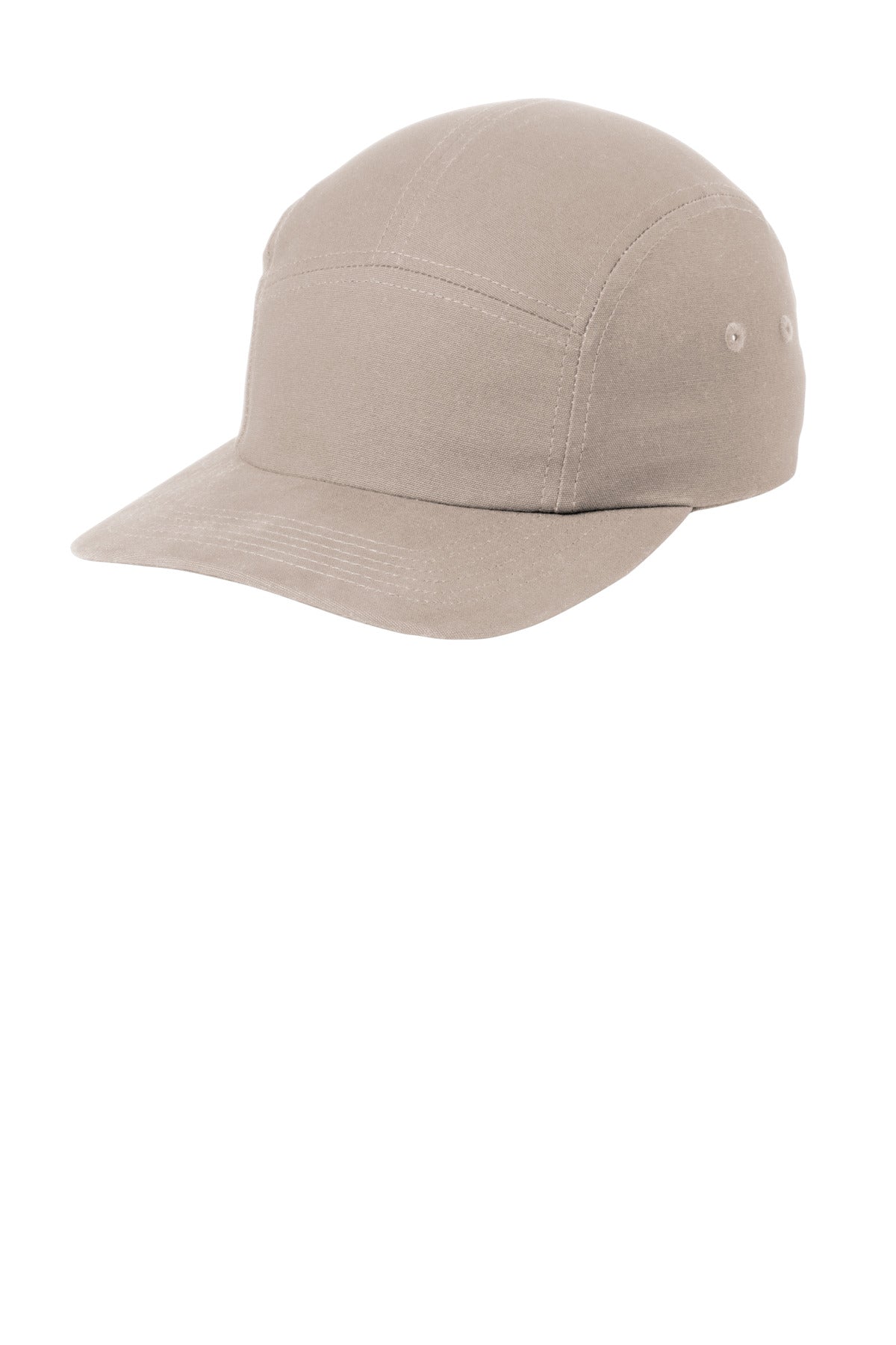 Custom logo Port Authority® Brushed Cotton Camper Cap C970 in Khaki