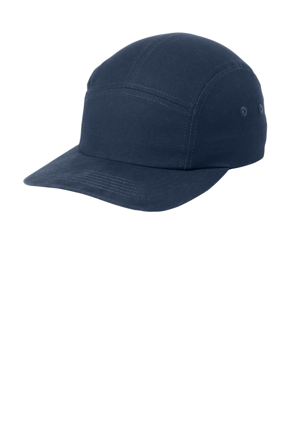 Custom logo Port Authority® Brushed Cotton Camper Cap C970 in Navy