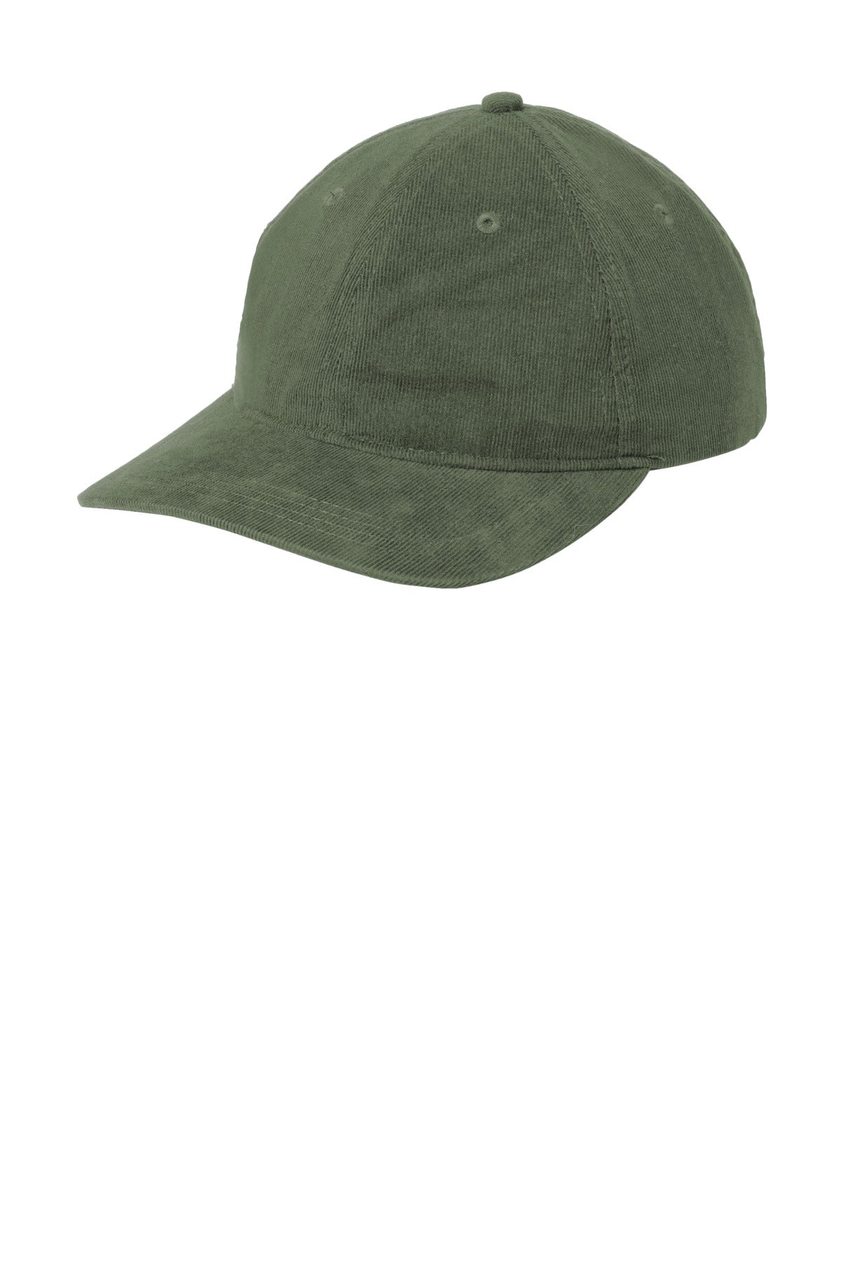 Custom logo Port Authority® Light Corduroy Dad Cap C973 in Olive Green