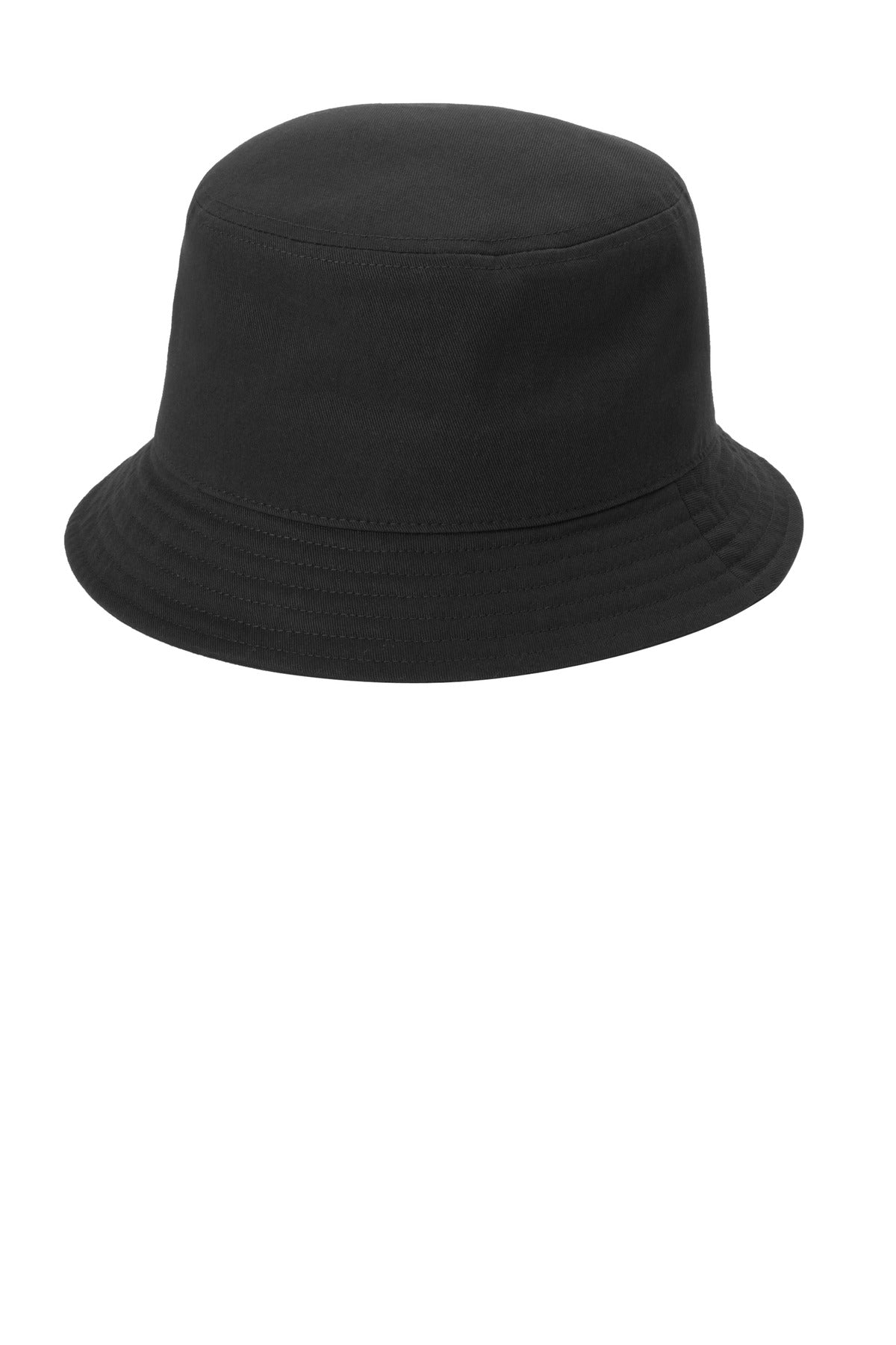 Custom logo Port Authority® Twill Short Brim Bucket Hat C976 in Black